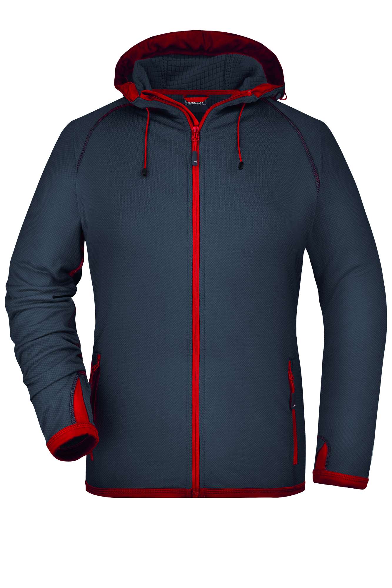 Fleece Kapuzenjacke mit Reißverschluss für Damen