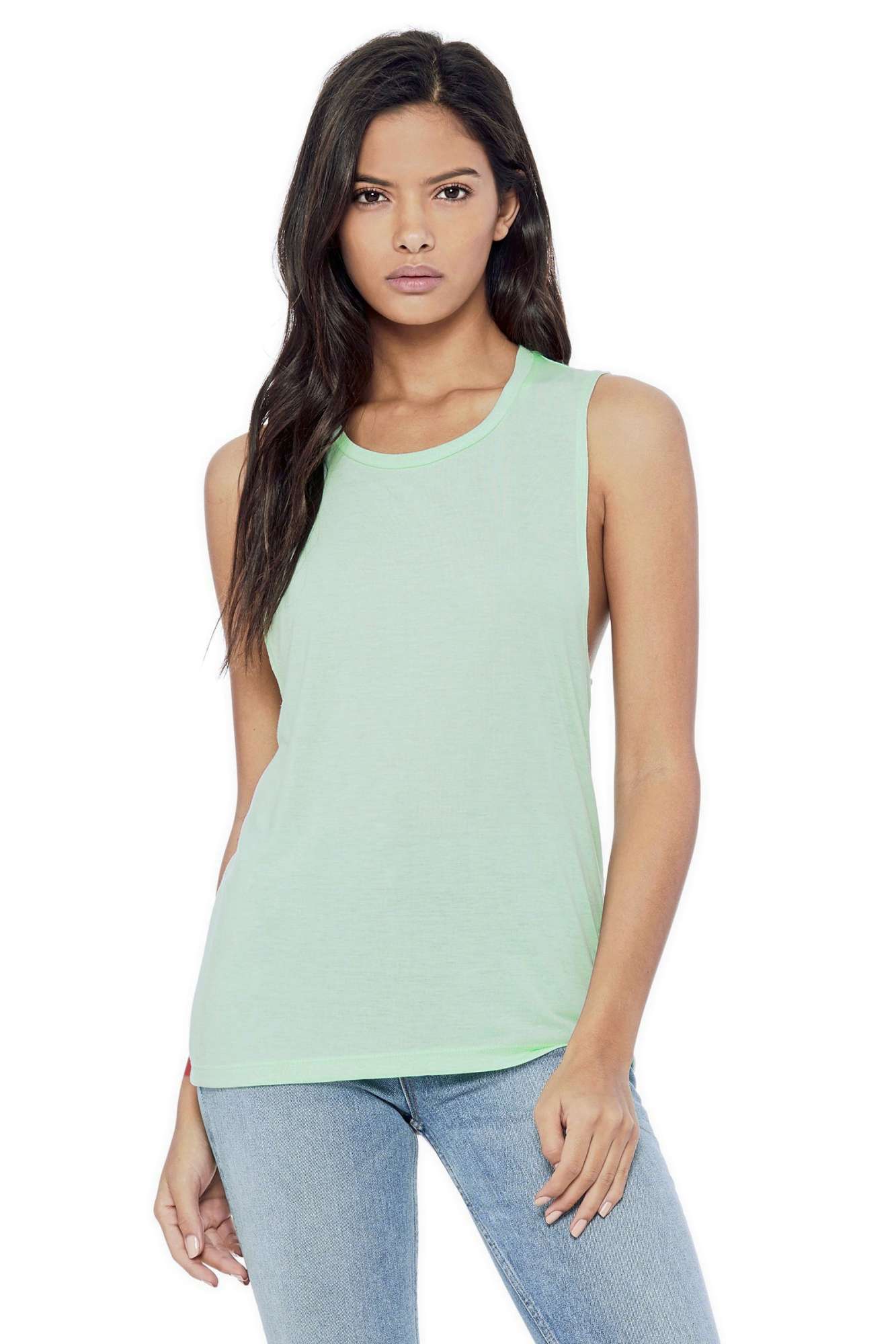 Flowy Scoop Muskel-T-Shirt für Damen