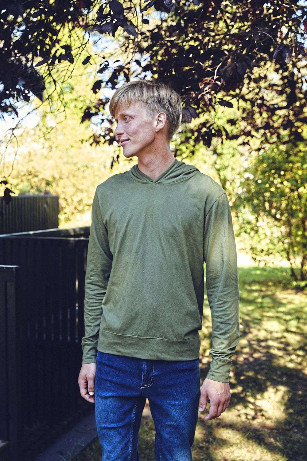 Neutral Jersey Hoodie aus Bio-Baumwolle mit Kapuze, Bordeaux M, NE62101