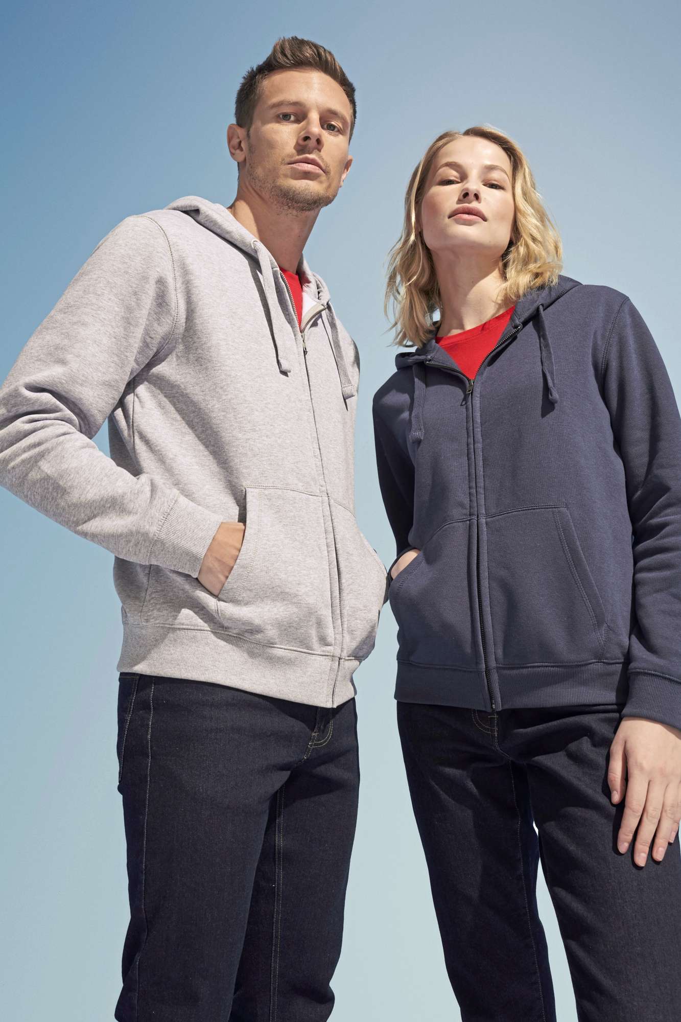 Zip Hoodie Spike mit Kapuze für Damen