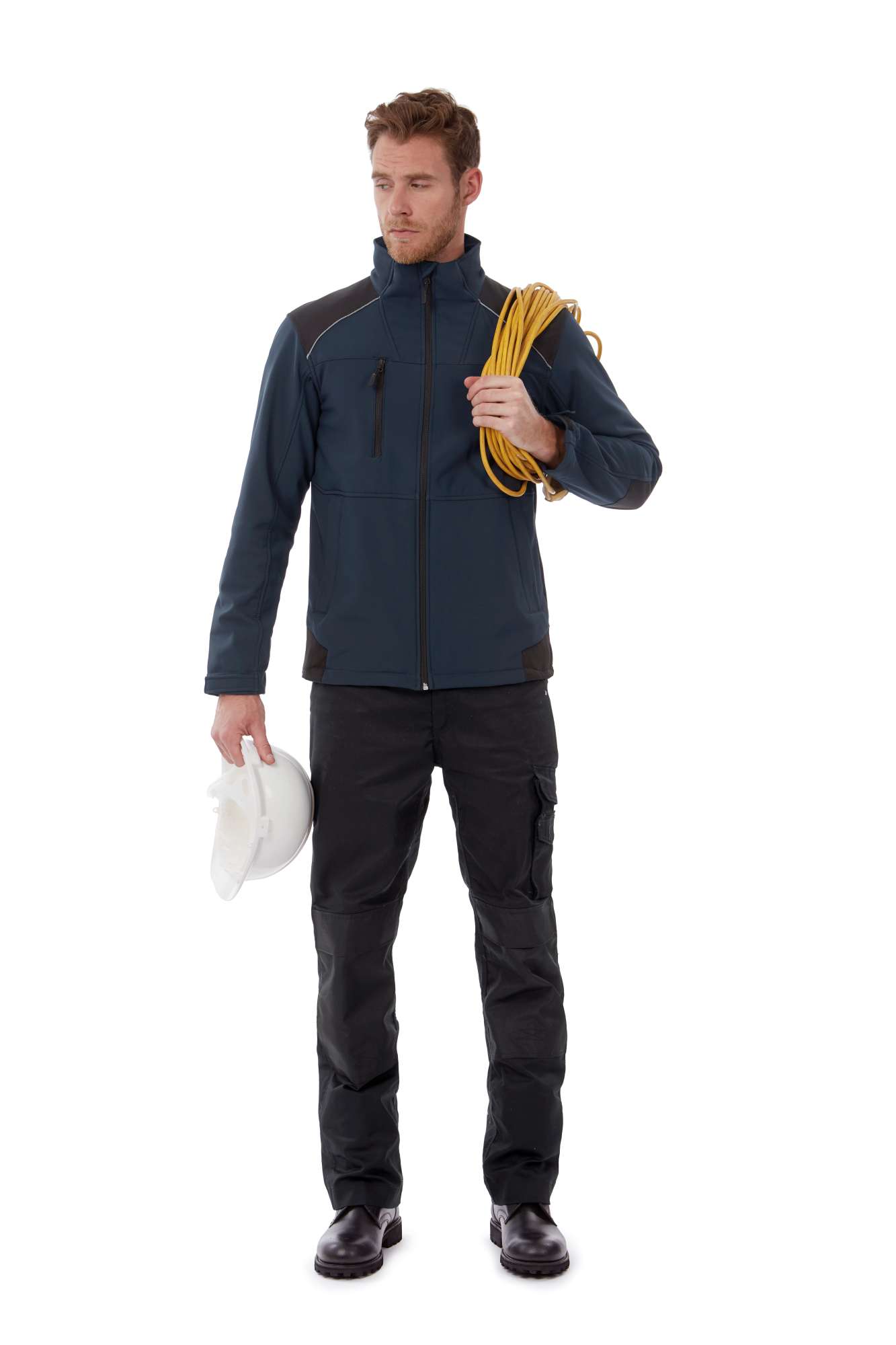 B&C COLLECTION Shield Softshell Pro Jacke mit Taschen, Black 4XL, BCJUC42
