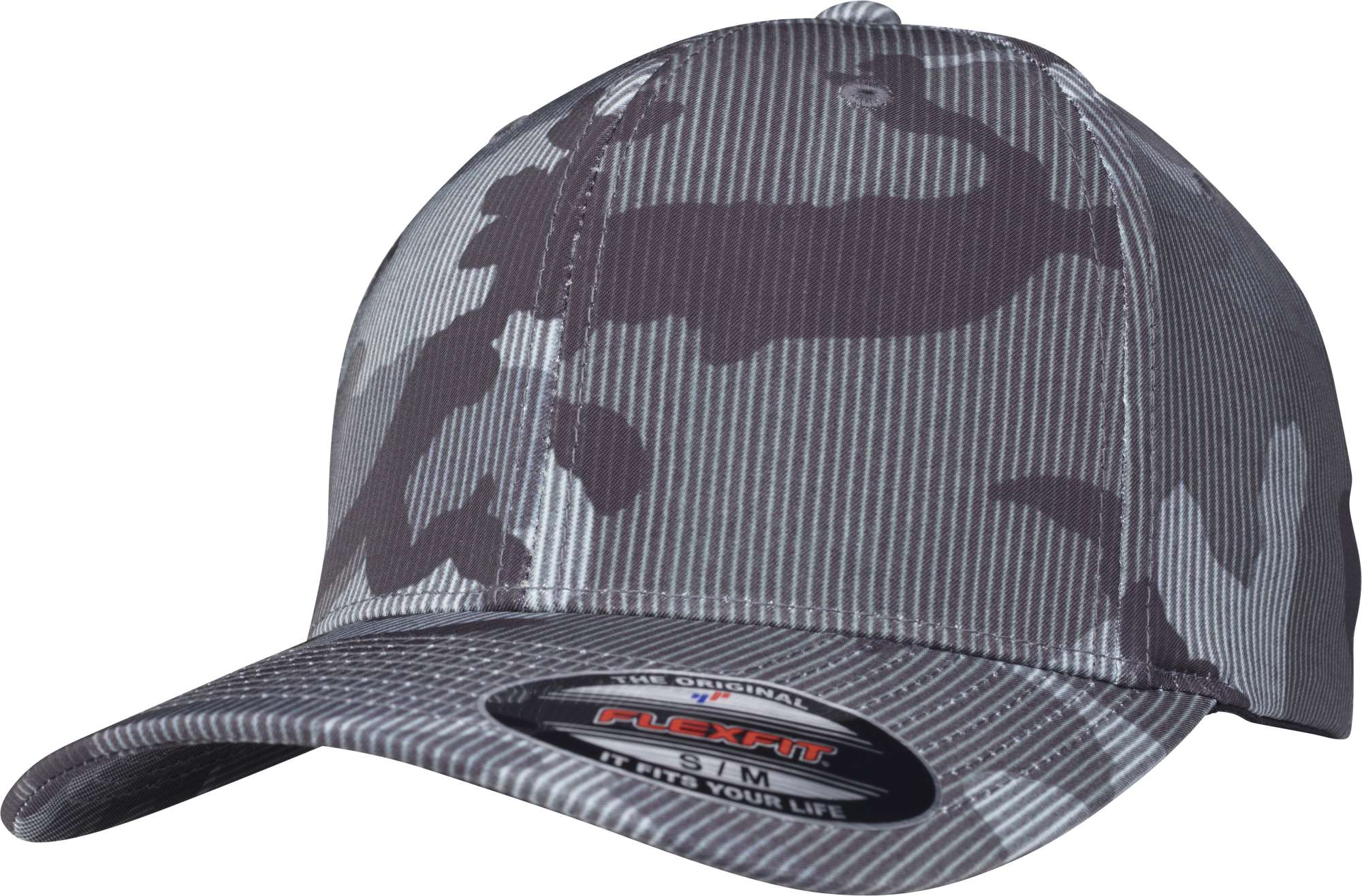 Flexfit Camo Stripe Cap mit 6-Panel-Design, Dark Camo S/M, FX6277CS