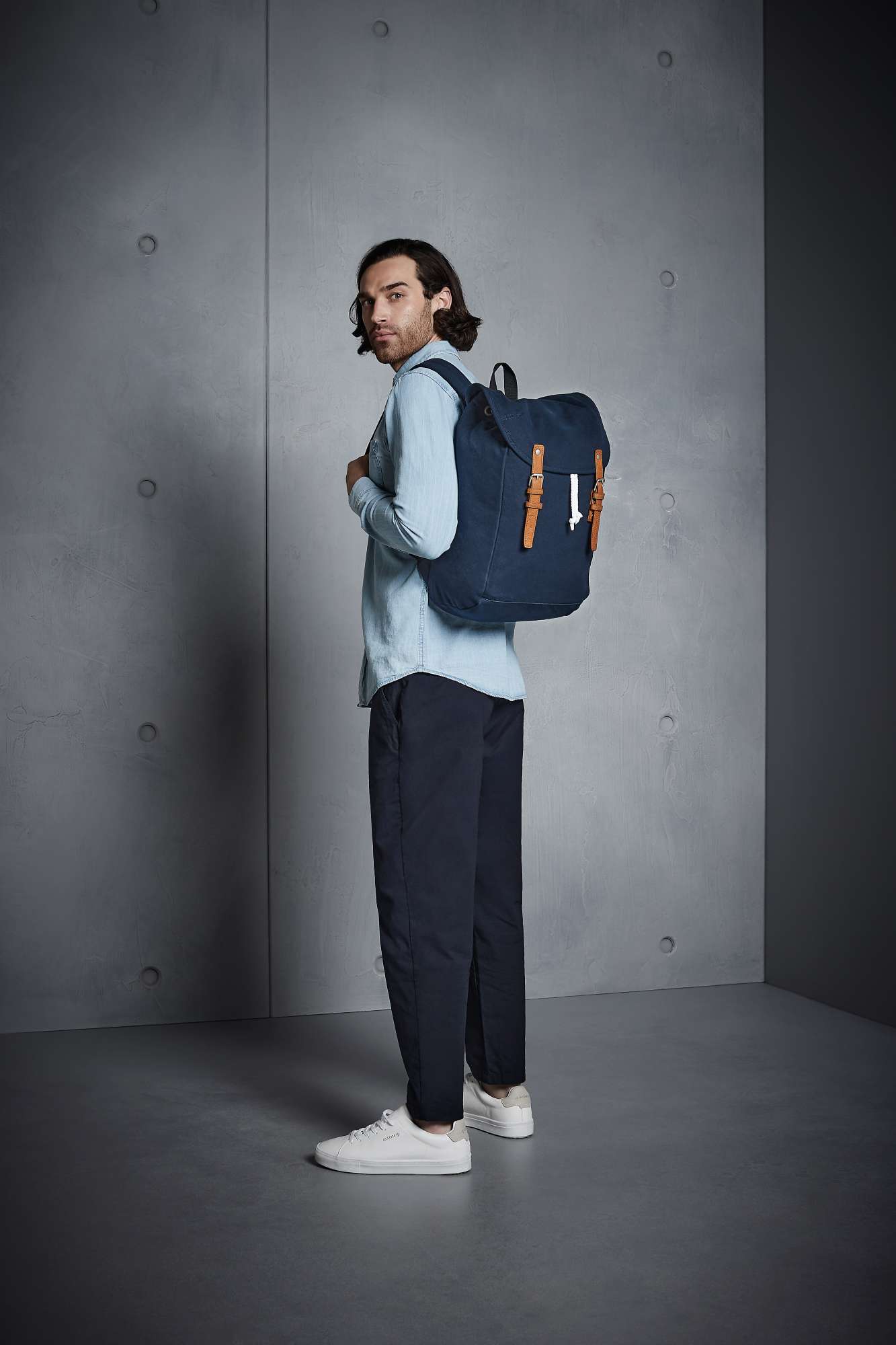 Vintage Rucksack aus Baumwoll-Canvas