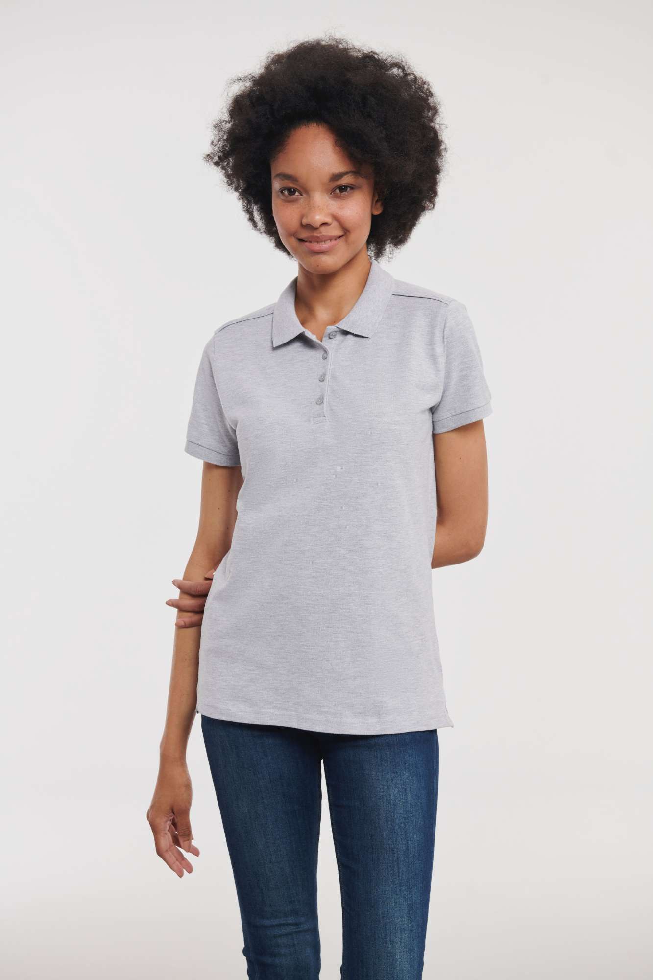 Slim Fit Stretch Piqué Poloshirt für Damen
