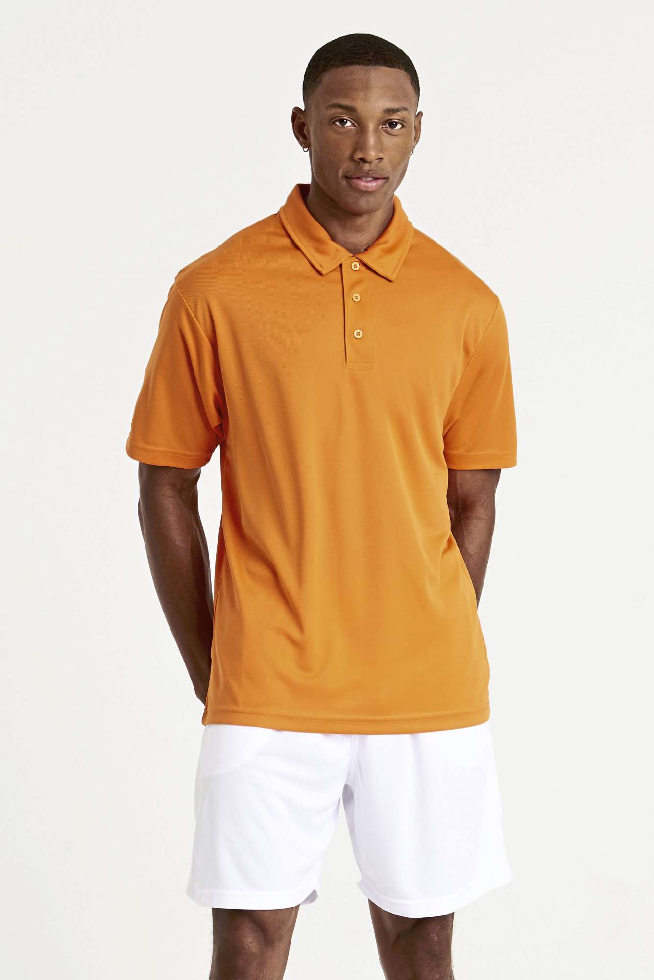 Just Cool Cooles Kurzarm-Poloshirt mit Knopfleiste, Bottle Green S, JC040