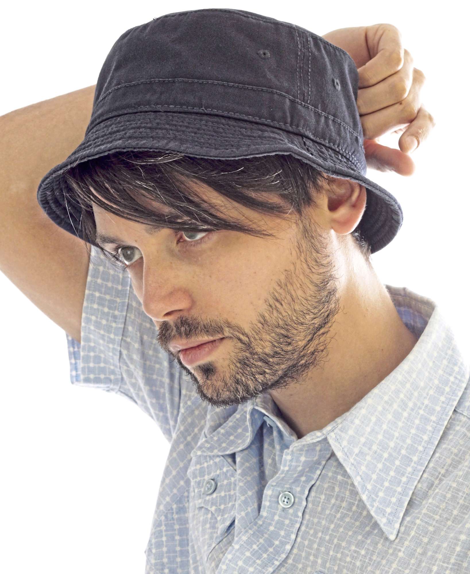 Atlantis Bucket-Hat aus Chino-Baumwolle mit Schweißband, Black L/XL, AT346