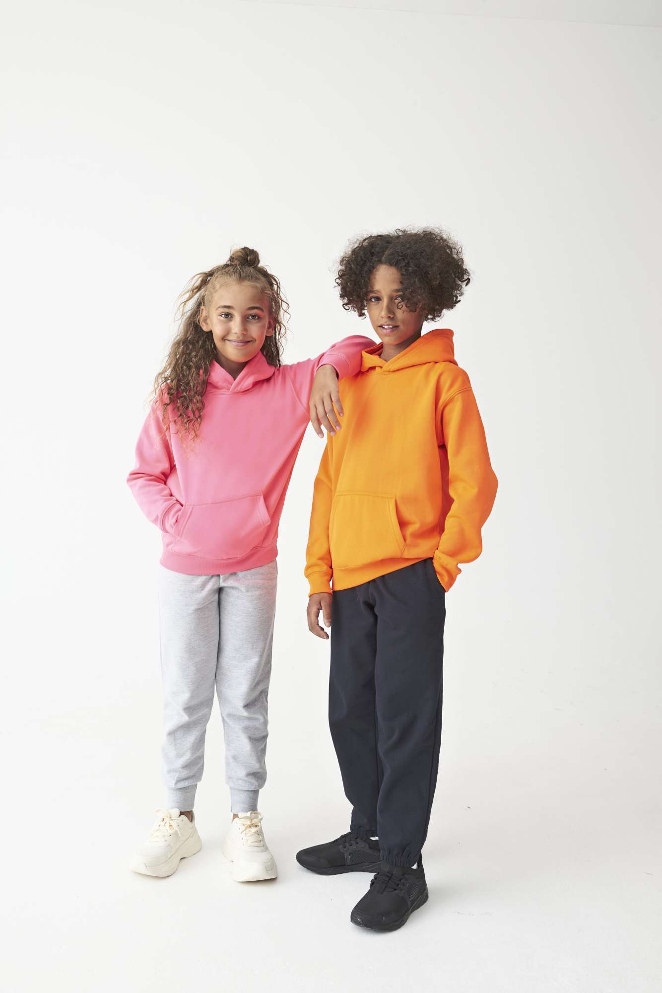 Just Hoods Electric Hoodie mit Kängurutasche für Kinder, Electric Yellow 12/13 (XL), JH004K