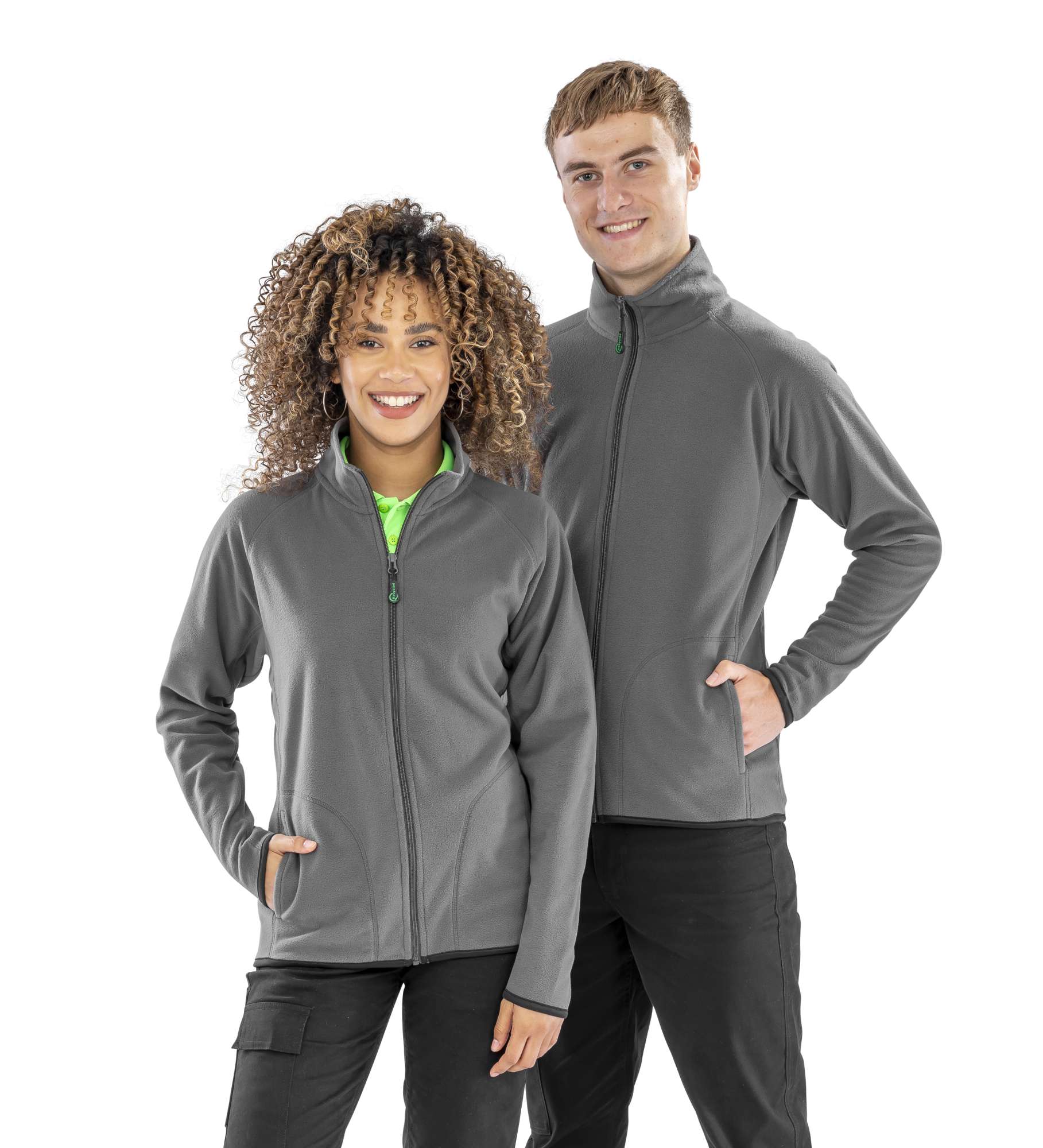 Recycelte Microfleece-Jacke mit Taschen