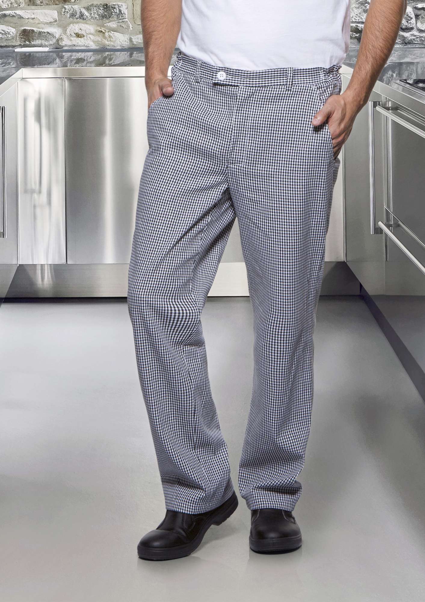 Kochhose Basic im Pepitadesign Baumwolle