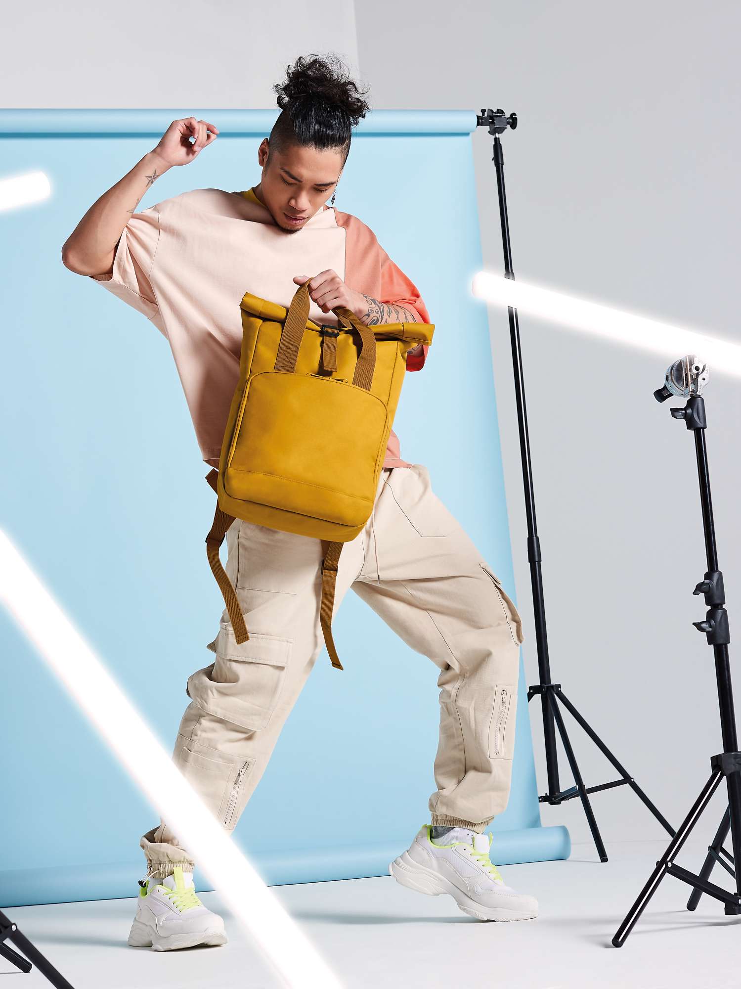 Roll-Top Rucksack mit Twin Handle