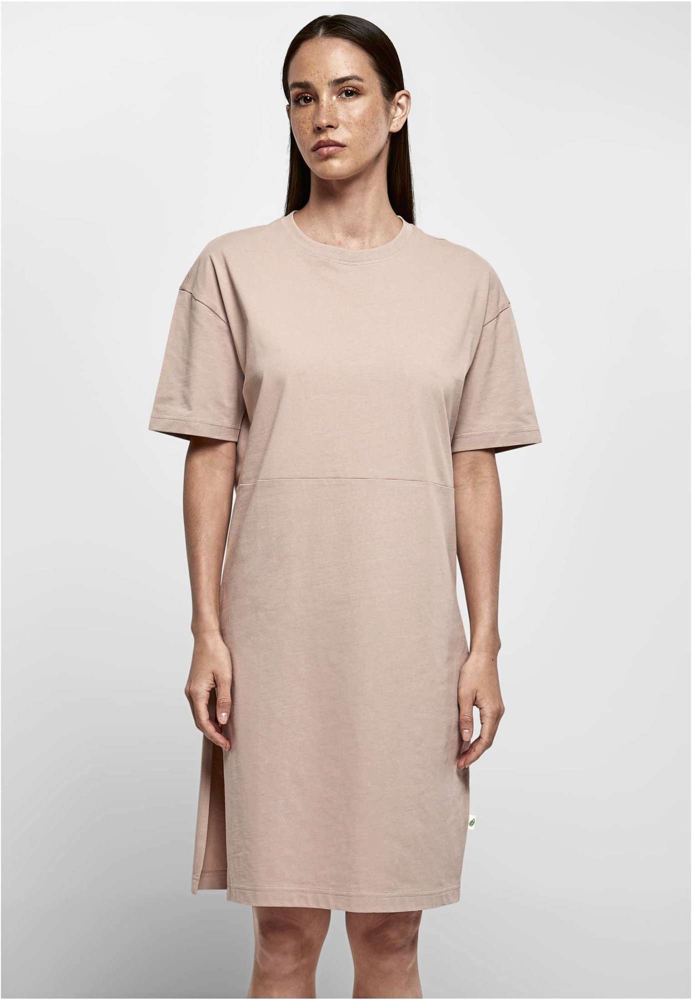BuildYourBrand Bio Oversized Kleid mit Schlitz für Damen, White 3XL, BY181