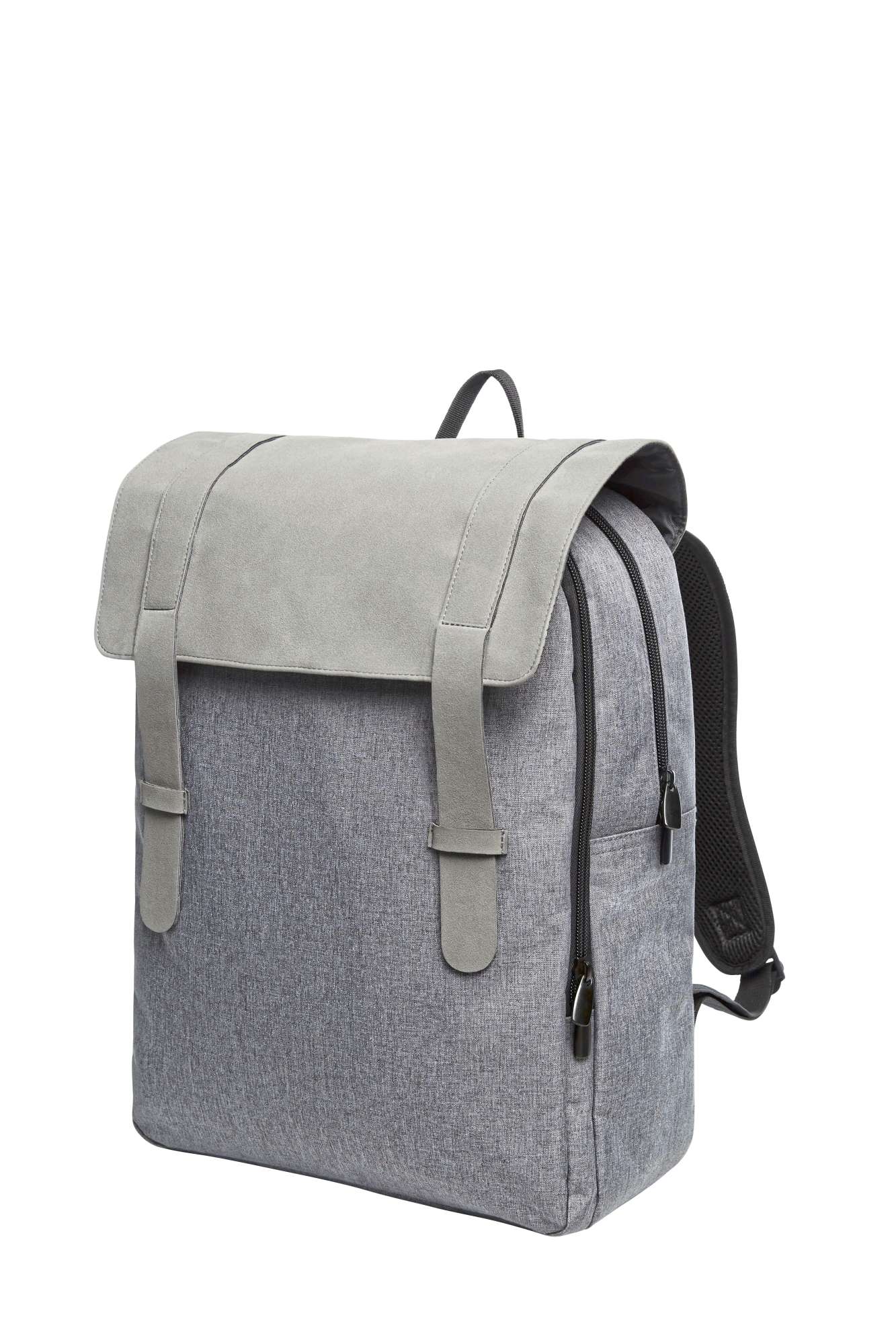 Urbaner Notebook-Rucksack mit Velours-Kunstleder