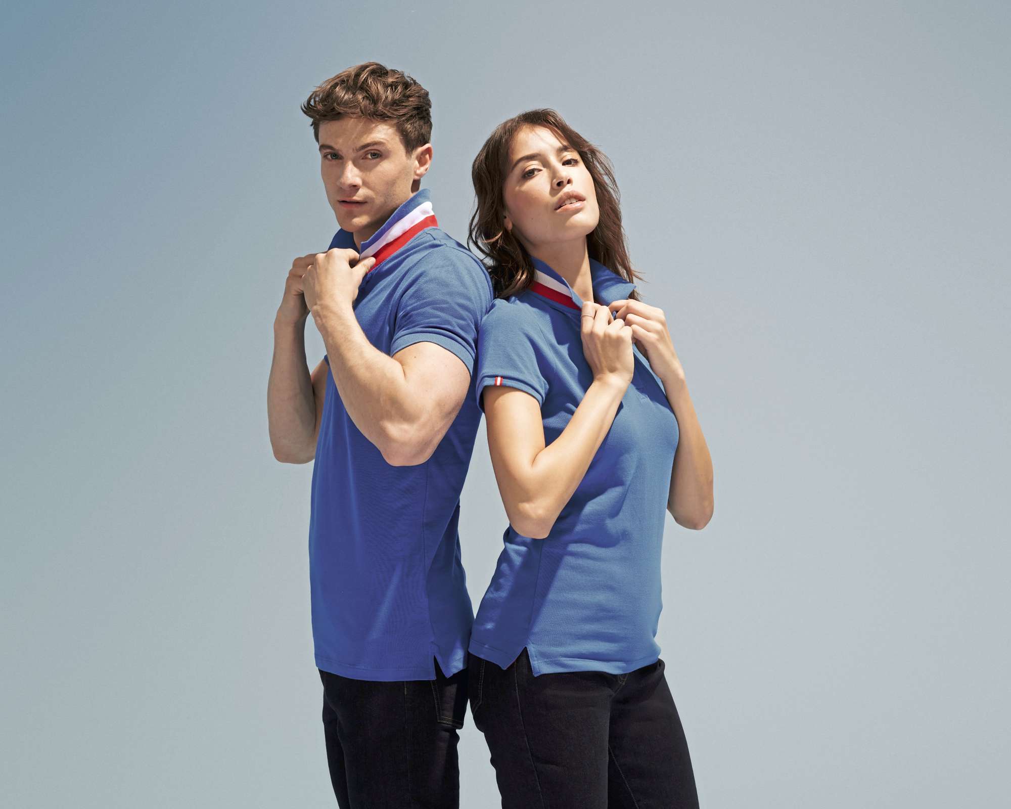 Poloshirt Patriot mit Kontraststreifen für Damen