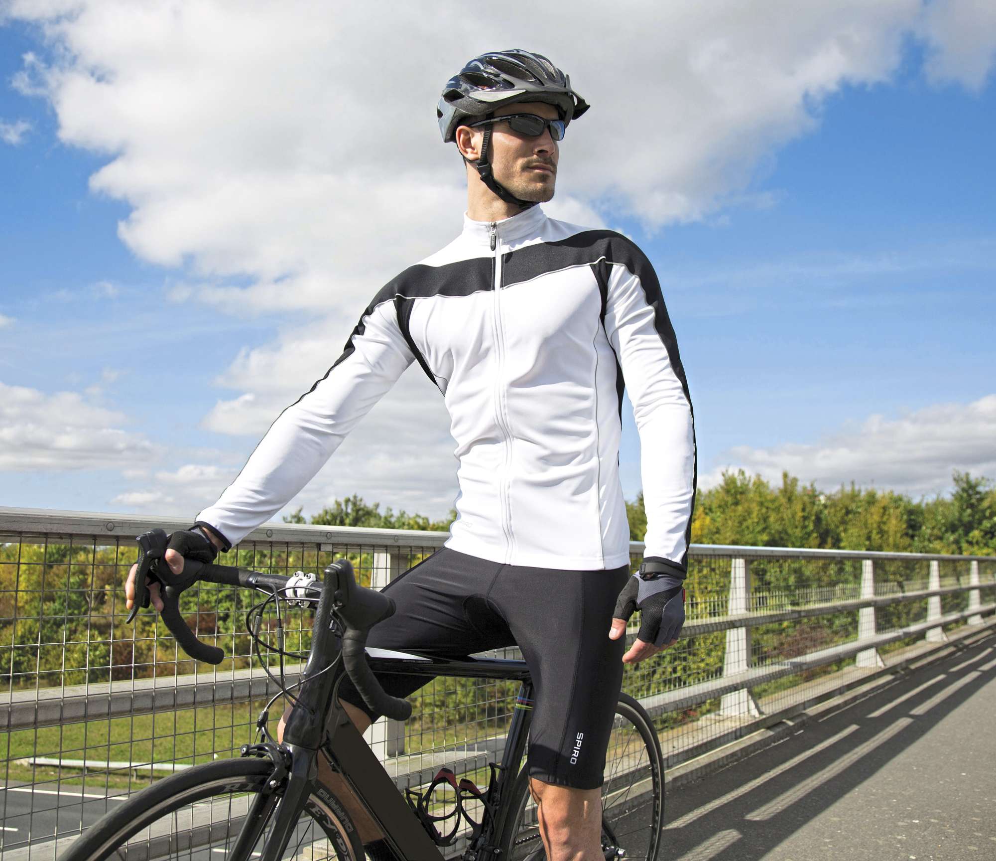Langarm Fahrrad-Performance-Top, winddicht für Herren