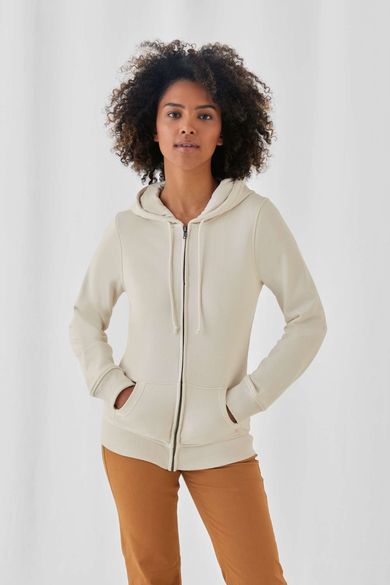 Zipped Hood Jacket aus Bio-Baumwolle