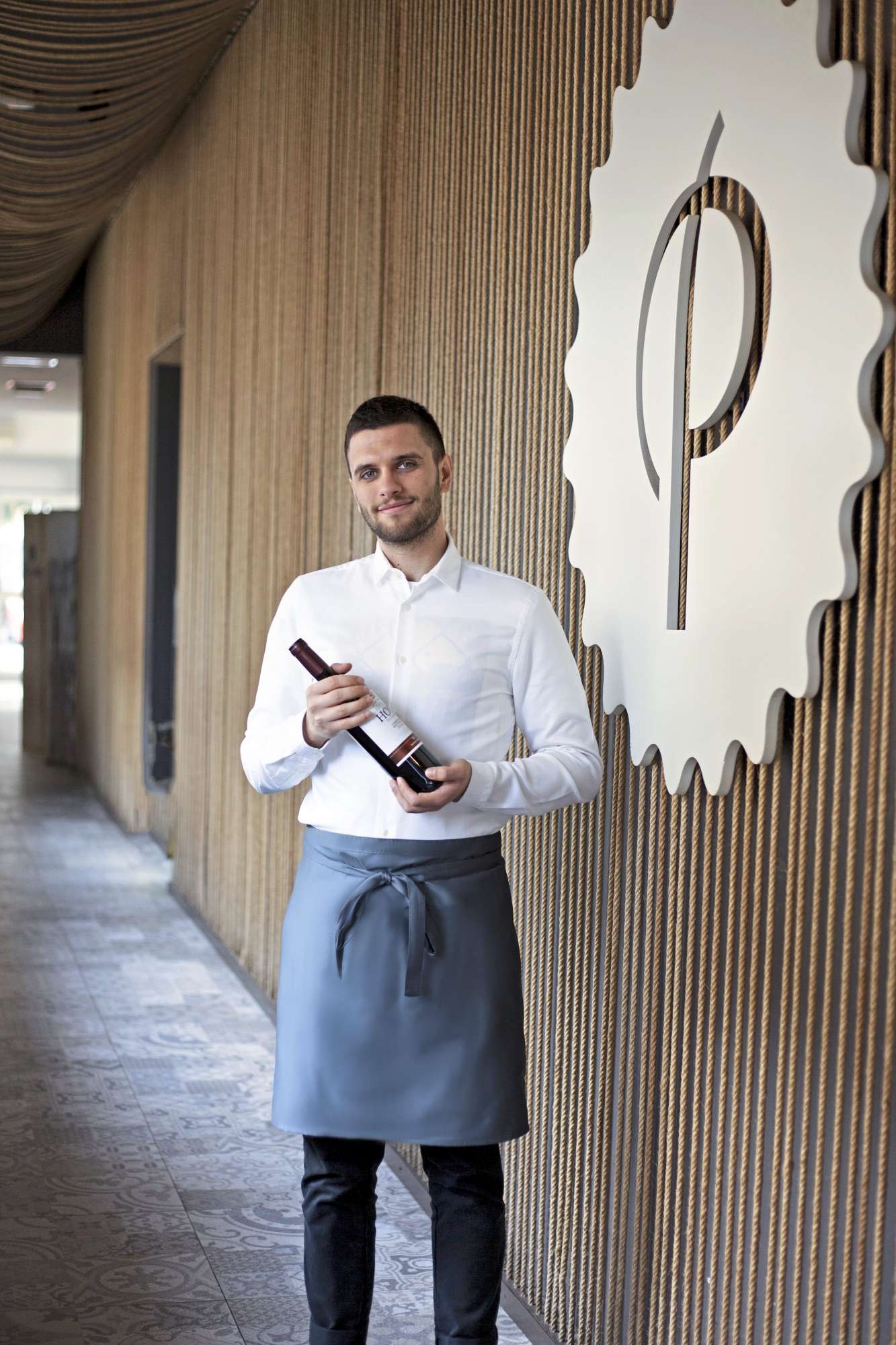 Bistro-Barschürze aus strapazierfähigem Twill