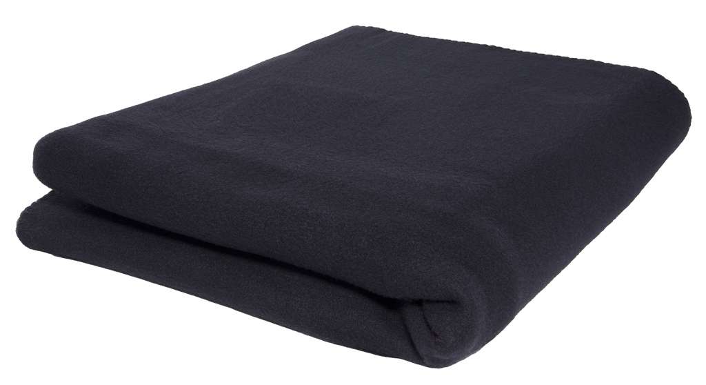 L-merch Fleece Decke 150x120 cm Schwarz/Navy, Navy 150 x 120 cm, NT1562
