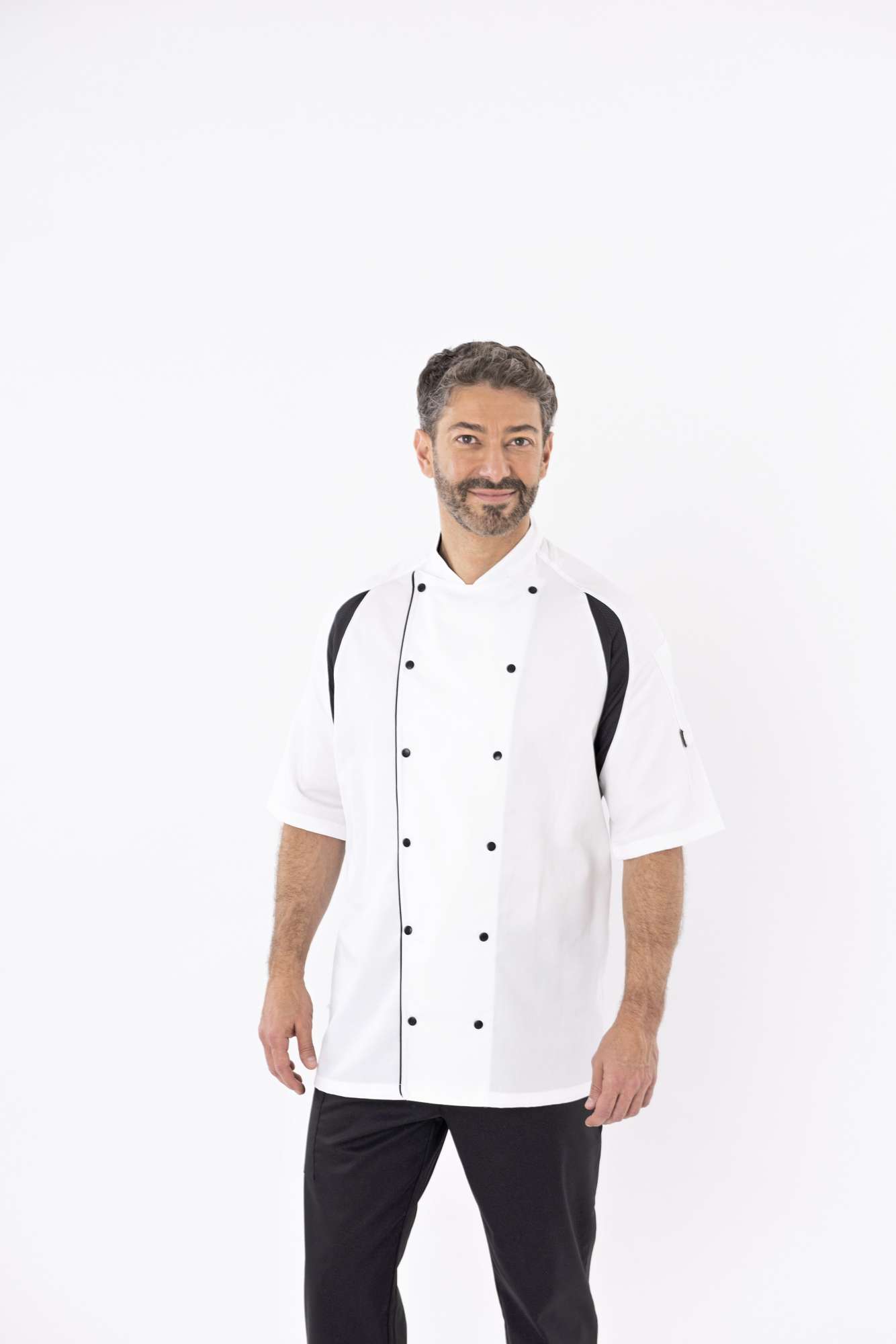 Le Chef Leichte Kochjacke mit Staycool-System, White/Griffin XL, LF011