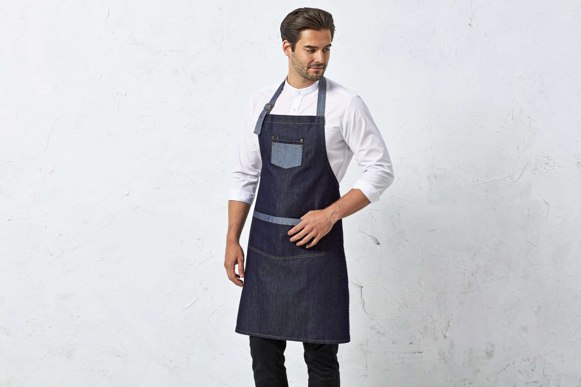 Domain Kontrast Denim Schürze 86 cm