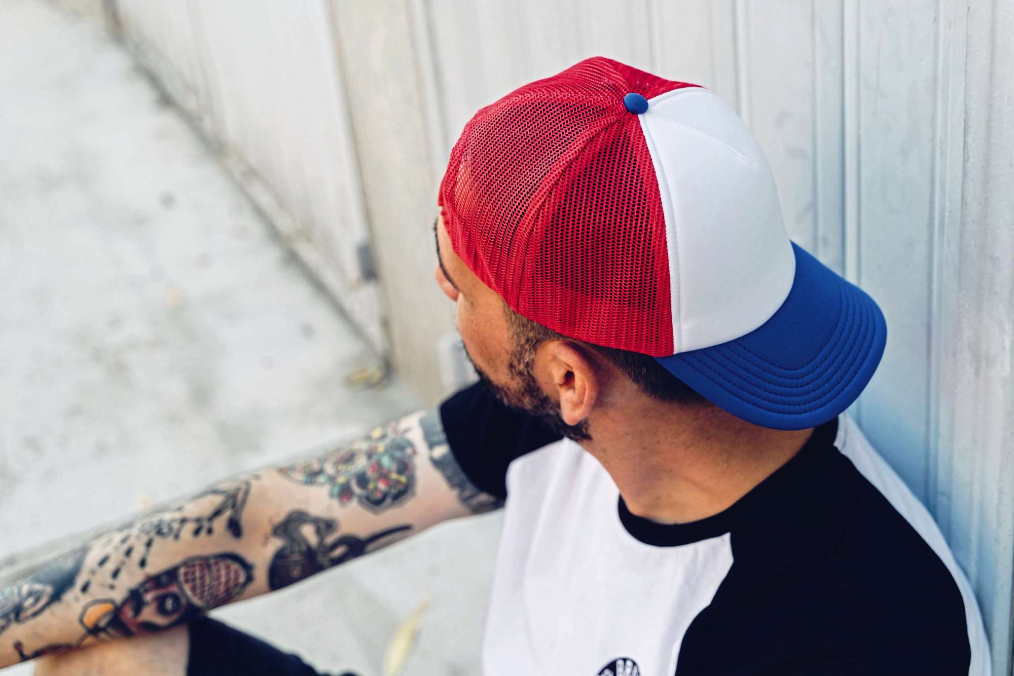 Strukturierte Rapper Cap mit PVC-Verschluss