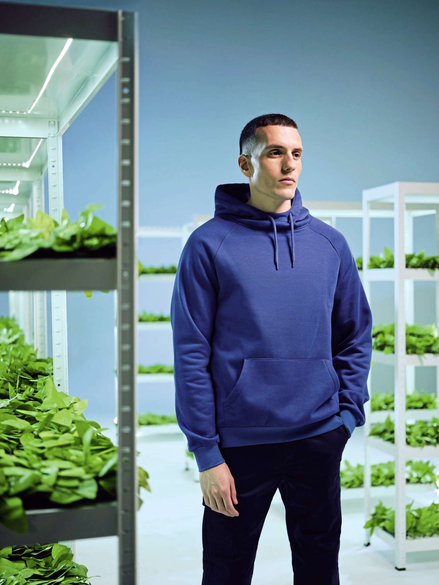 Bio-Baumwoll-Polyester Hoodie mit Kapuze