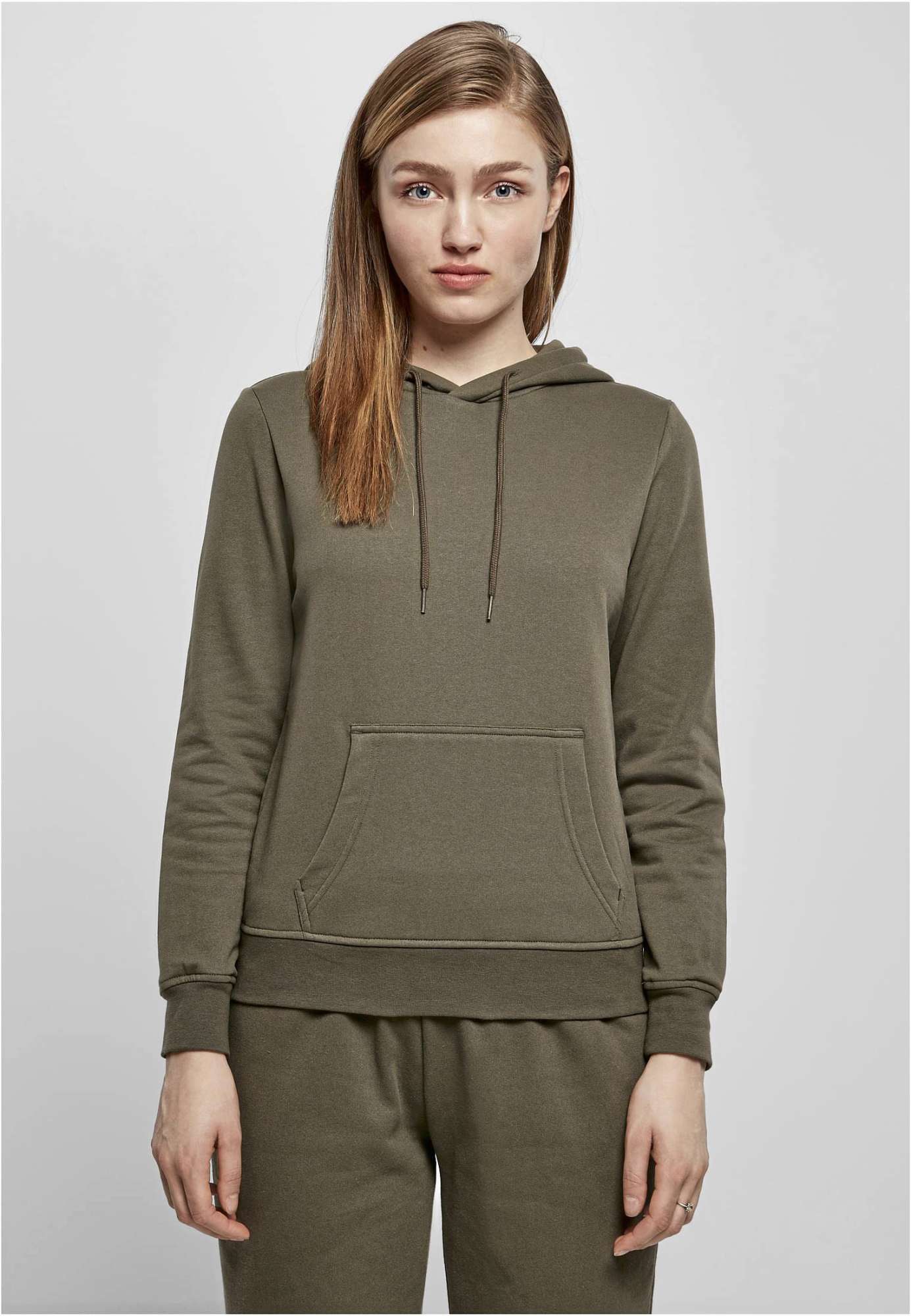 Basic Hoody mit Kängurutasche für Damen