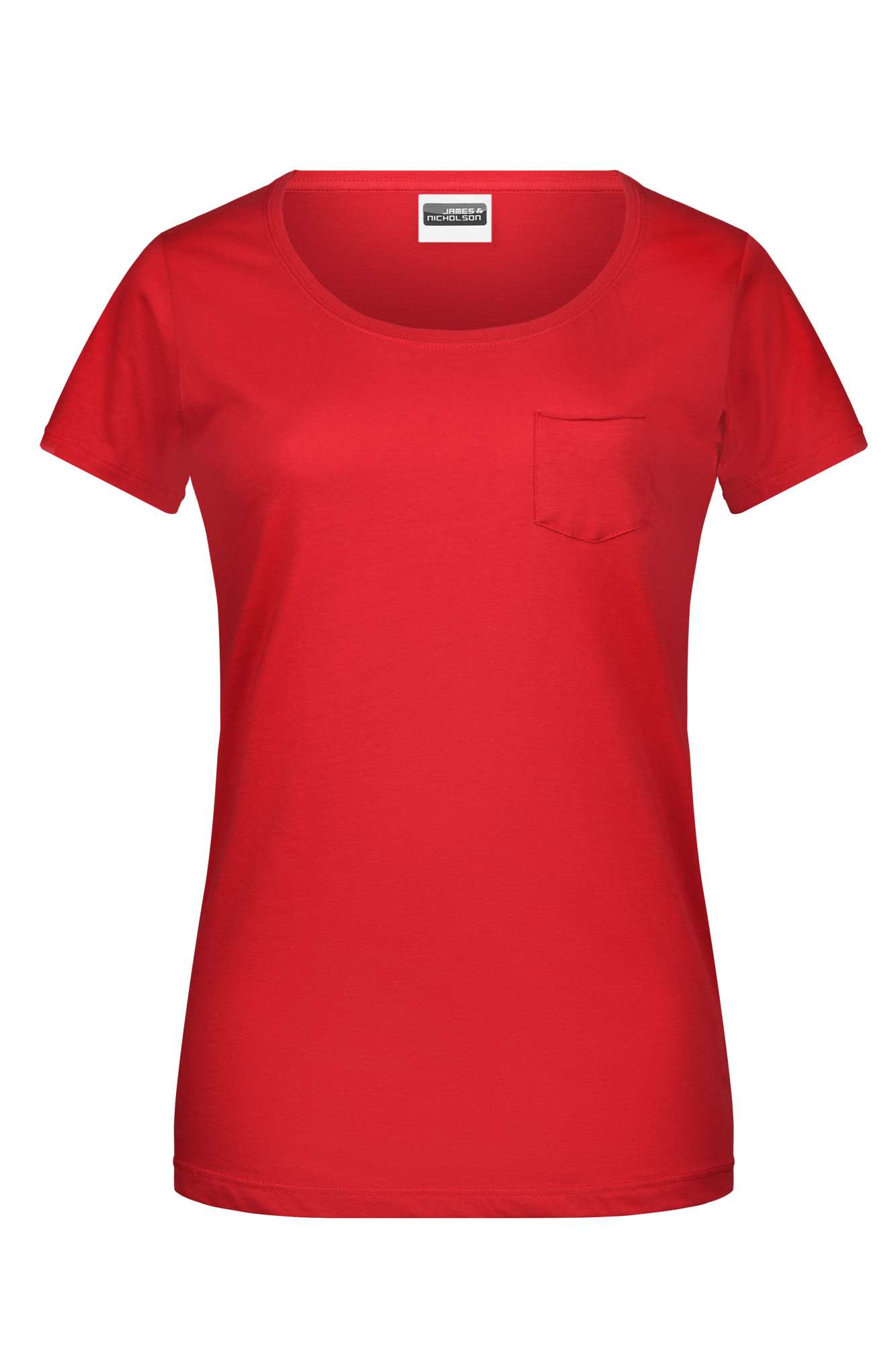 T-Shirt mit Brusttasche aus Bio-Baumwolle für Damen