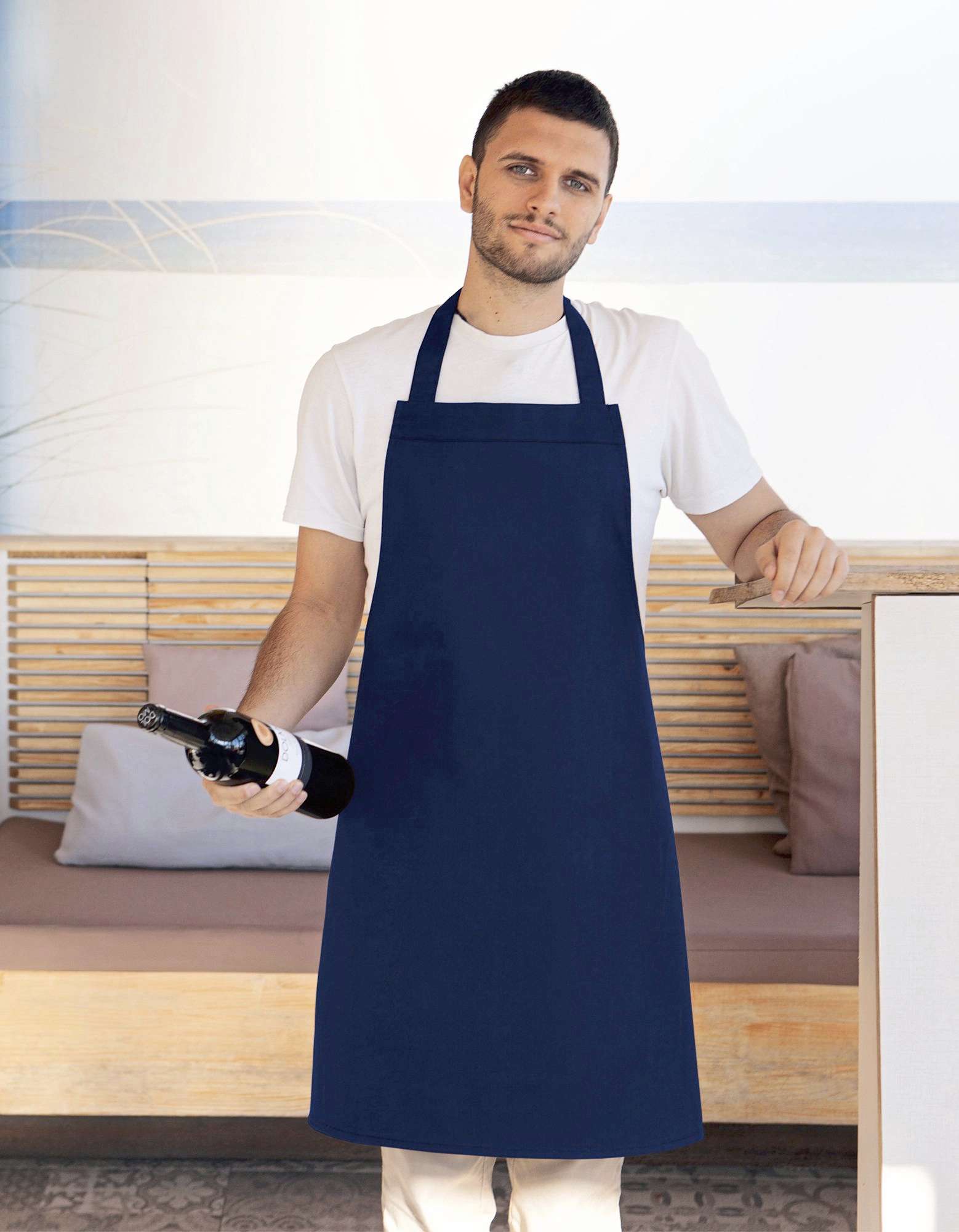 Latzschürze 2/1 Twill mit Verstärkungen