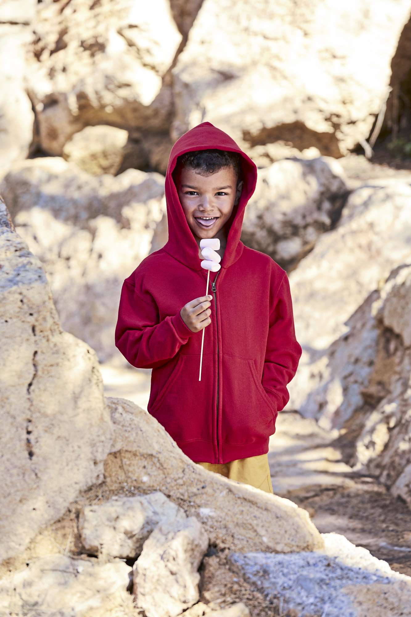 Kapuzenjacke für Kinder, Baumwoll-Polyester-Mix