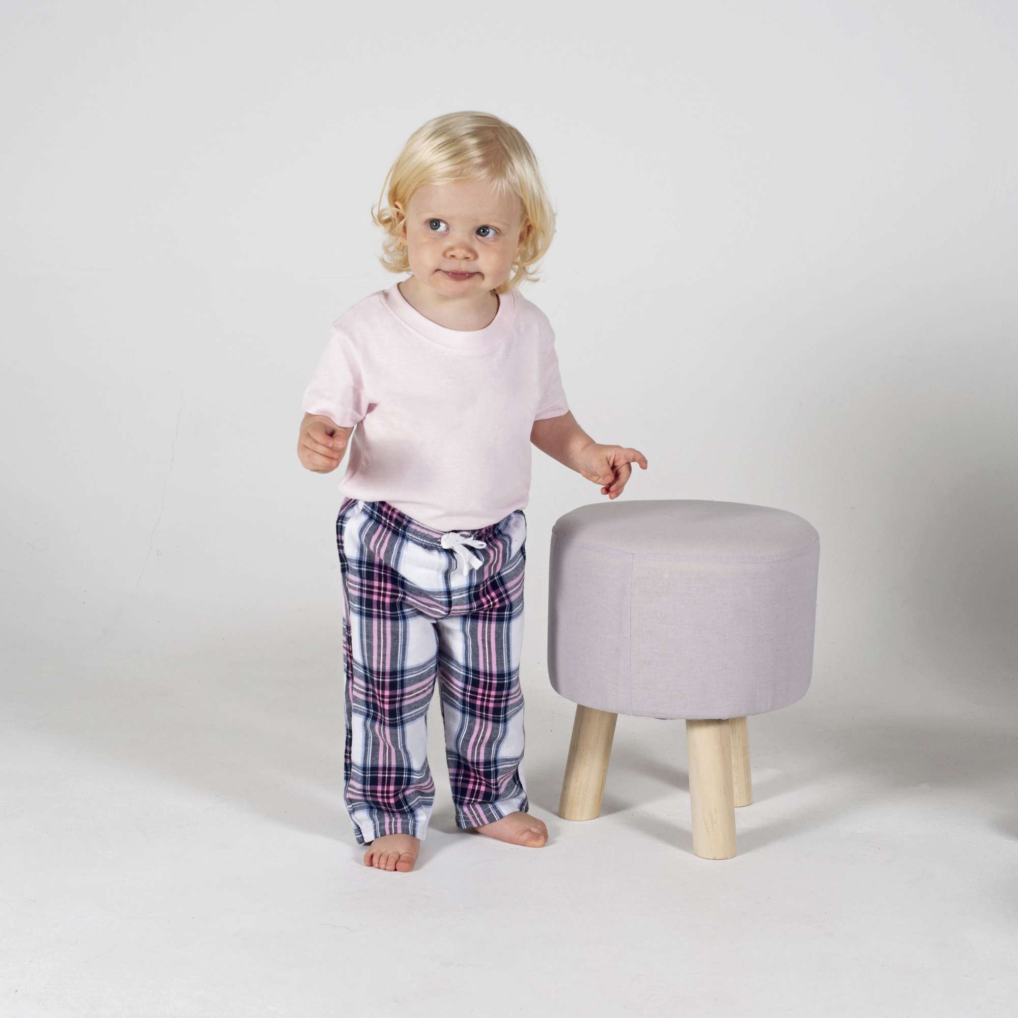 Larkwood Baby Tartan Hosen aus Baumwoll-Flanell, Navy-Green Check 3-4 Jahre, LW083