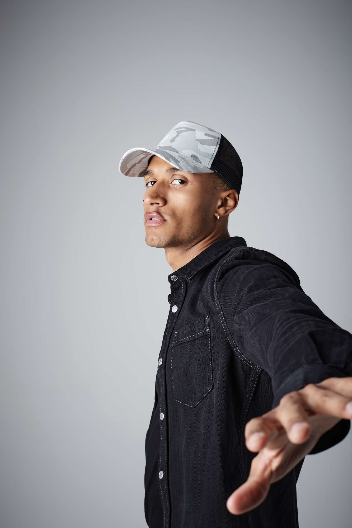 Camo Snapback Trucker Cap mit Fünf-Segmenten