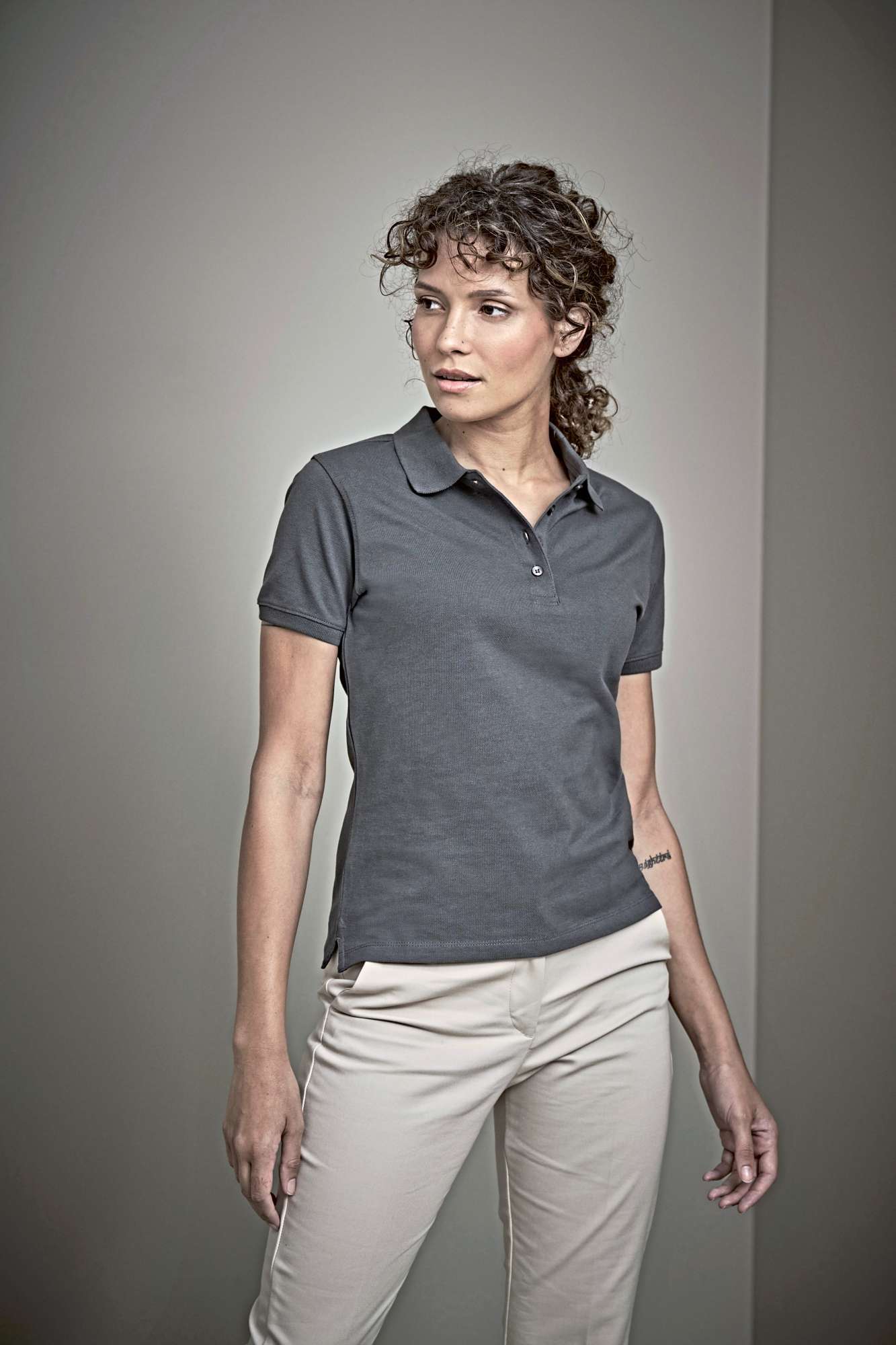 Polo aus gekämmter Baumwolle für Damen