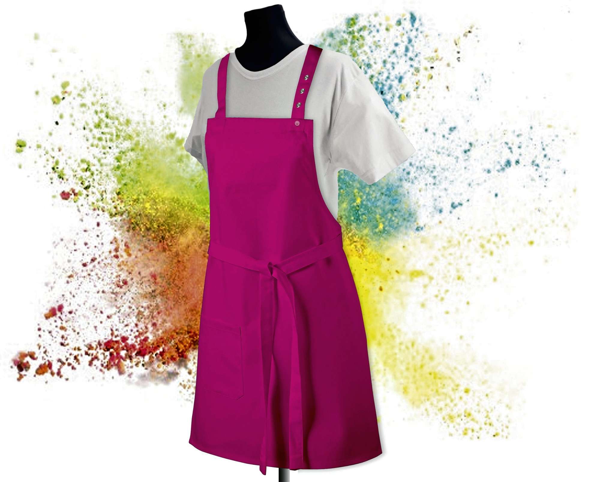Exner Kinderlatzschürze mit verstellbarem Halsband, Hot Pink 60 x 40 cm, EX122
