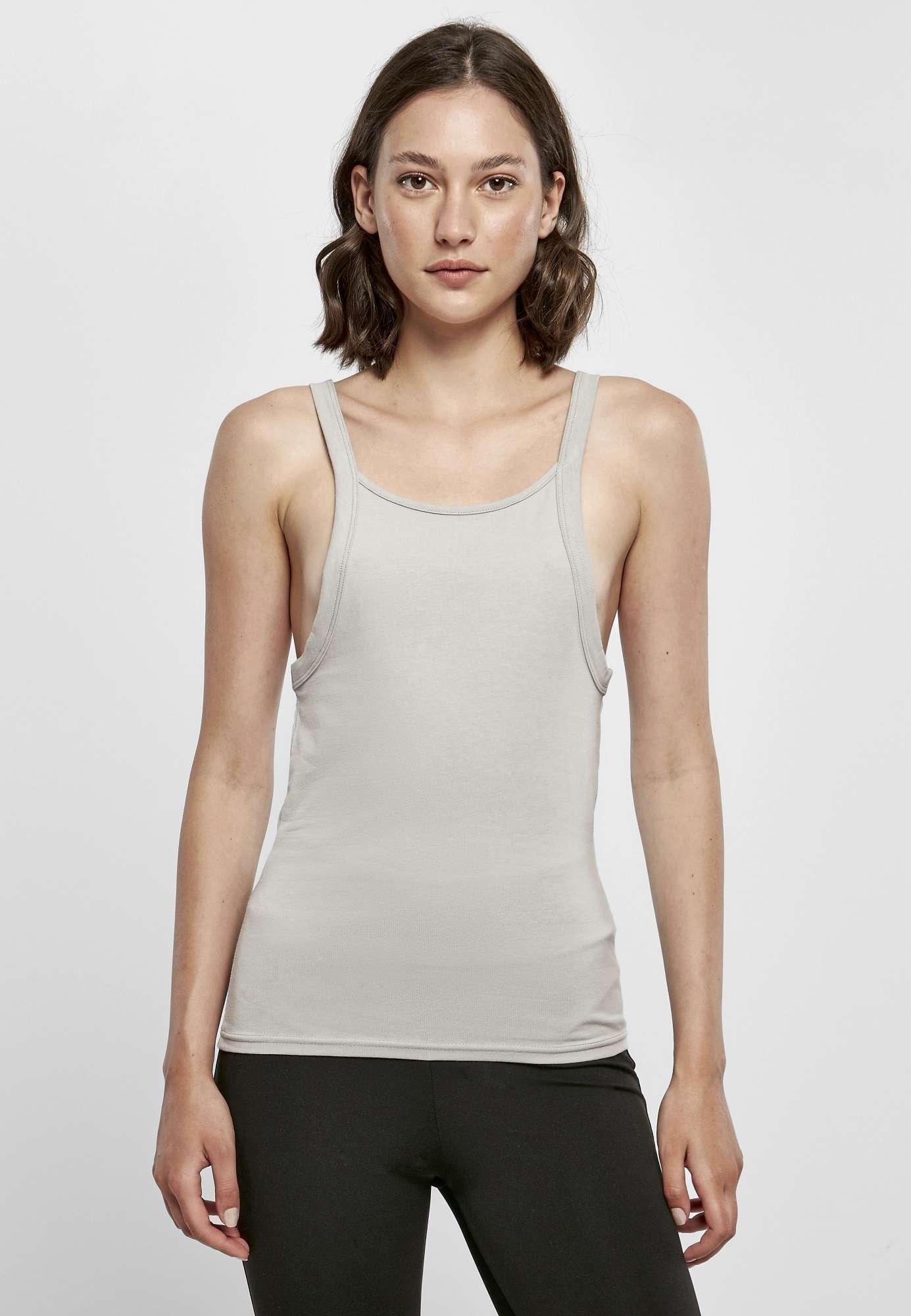 BuildYourBrand Everyday Top mit tiefen Armausschnitten für Damen, Light Asphalt S, BY209