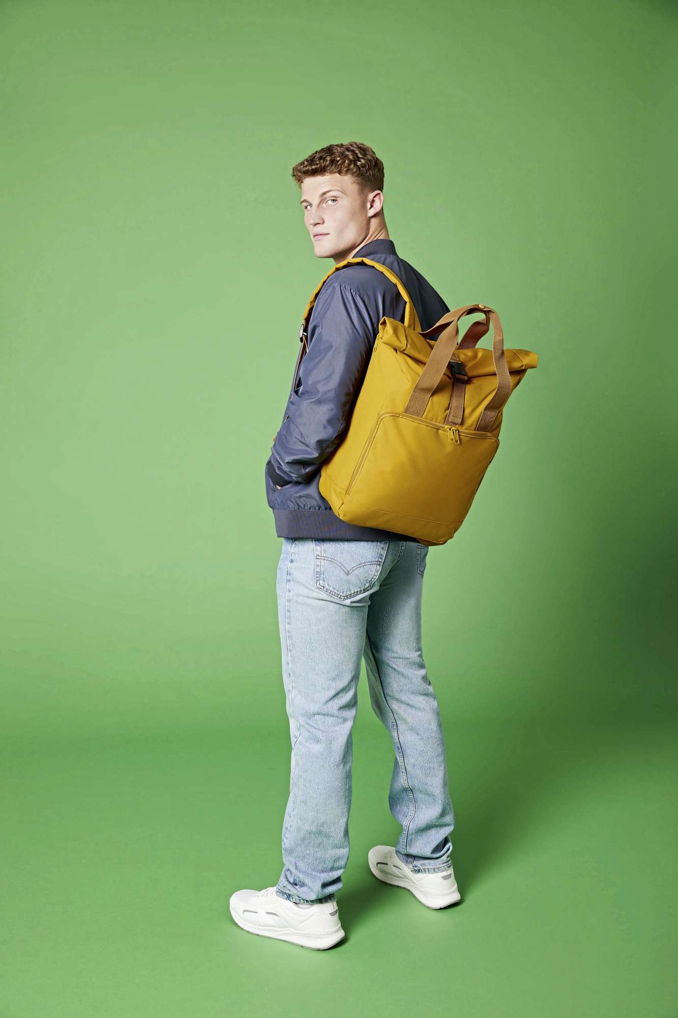 Recycelter Roll-Top Laptop-Rucksack 15,6 Zoll