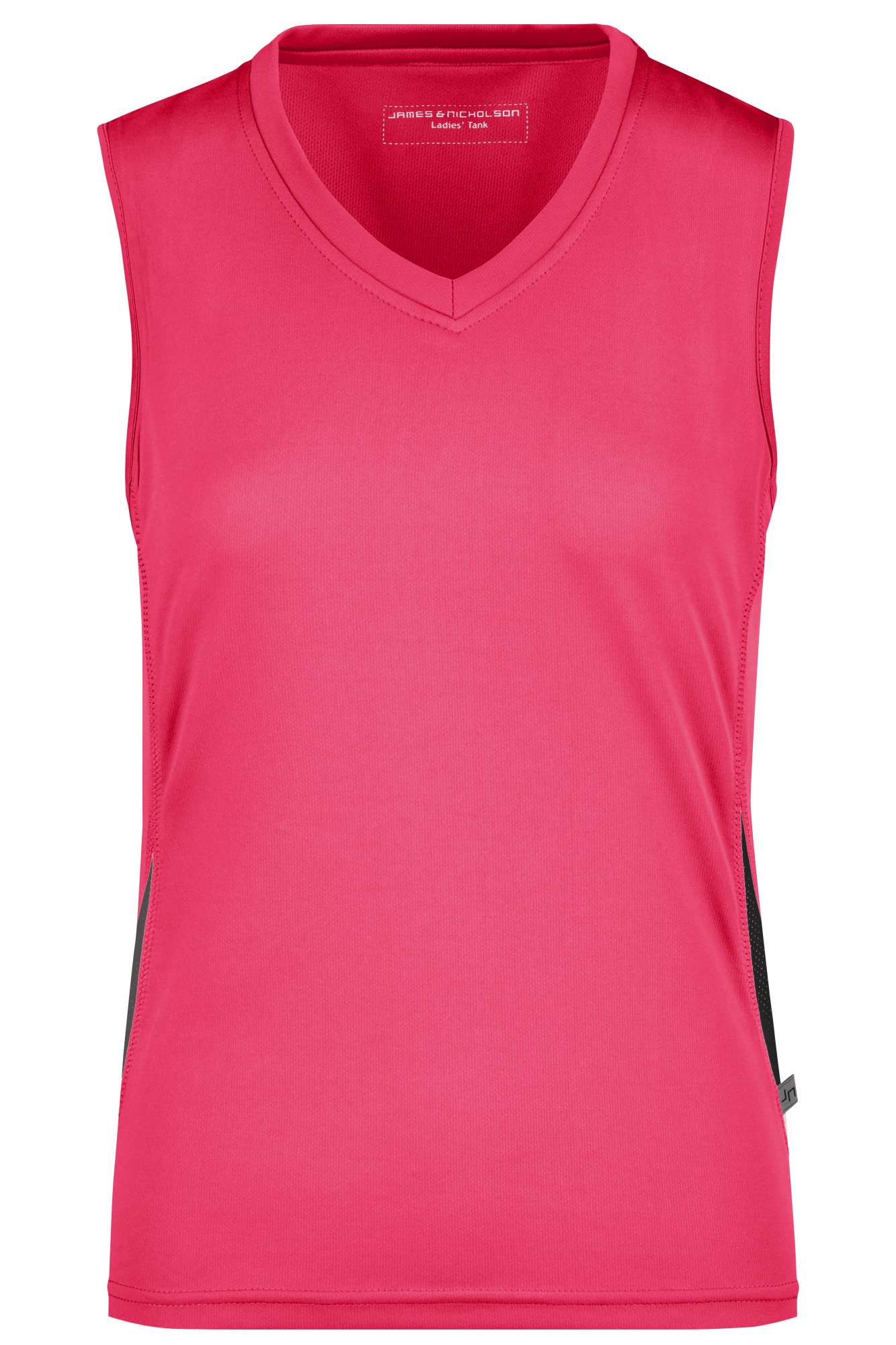 James&Nicholson Atmungsaktives Damen Running Tanktop mit Mesh-Einsätzen, White/Black XL, JN315