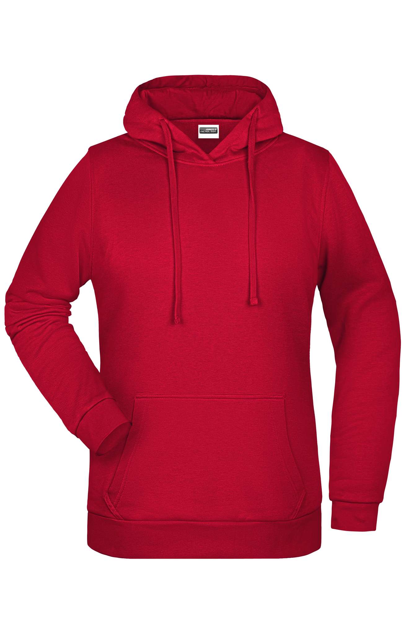 James&Nicholson Doppellagiger Kapuzen-Hoodie mit Kängurutasche, Pink M, JN795
