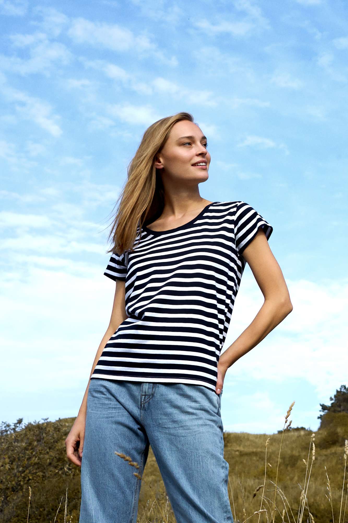 Loose Fit T-Shirt Bio-Baumwolle für Damen