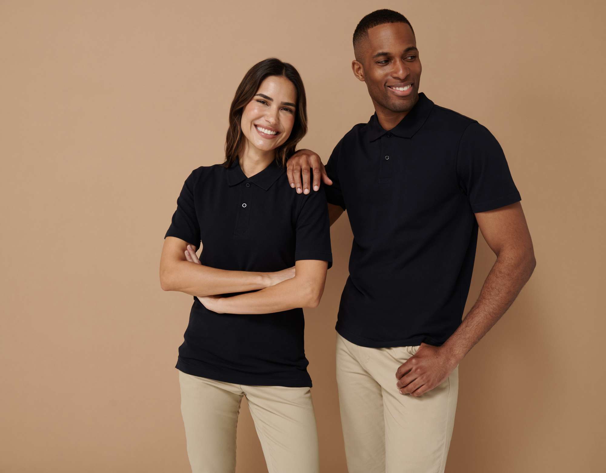 Stretch-Piqué Polo Shirt mit Elasthan