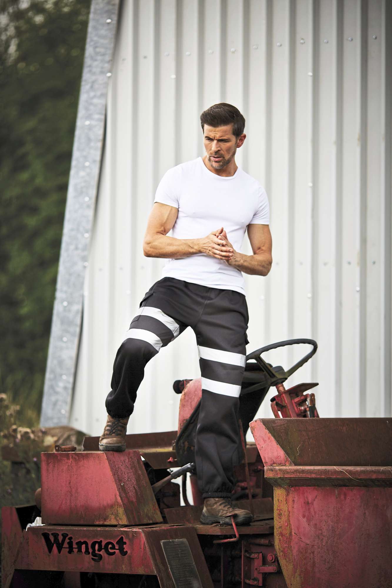 YOKO Hi-Vis Sicherheits-Lange Hose mit Reflektoren, Hi-Vis Orange XL, YK016T