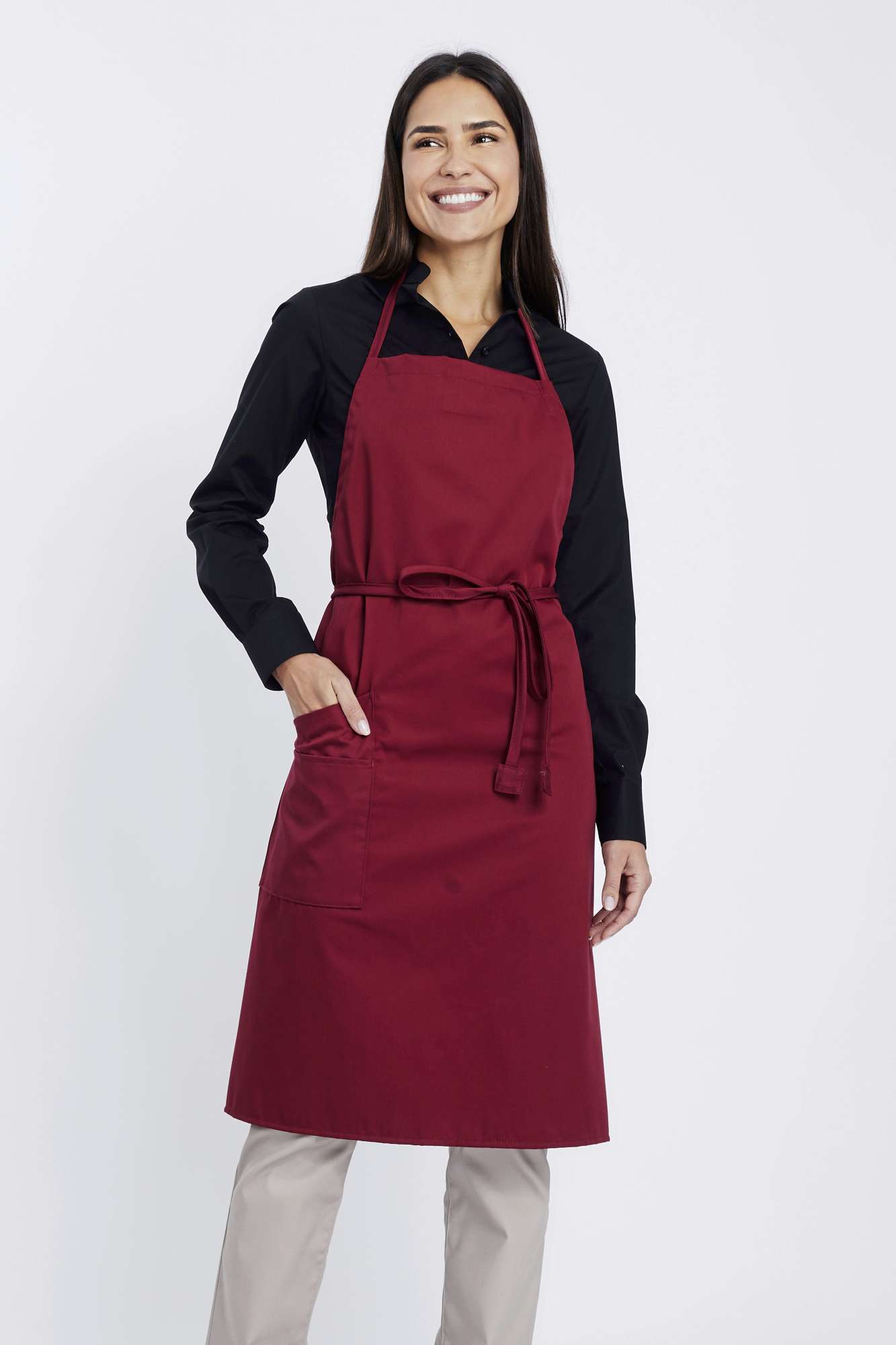 CG Workwear Längenverstellbare Schürze Perugia mit Doppeltasche, Pumpkin 90 x 75 cm, CGW220