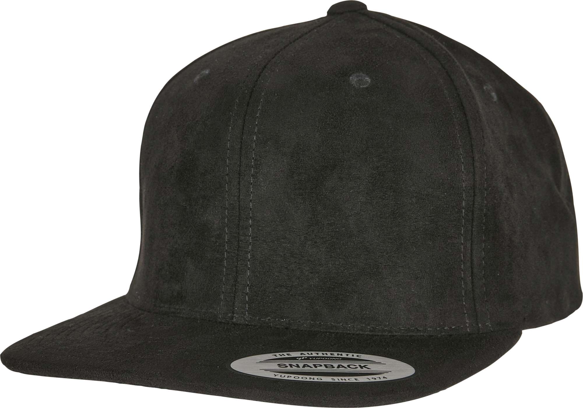 Wildleder Snapback Cap mit Kunststoffverschluss