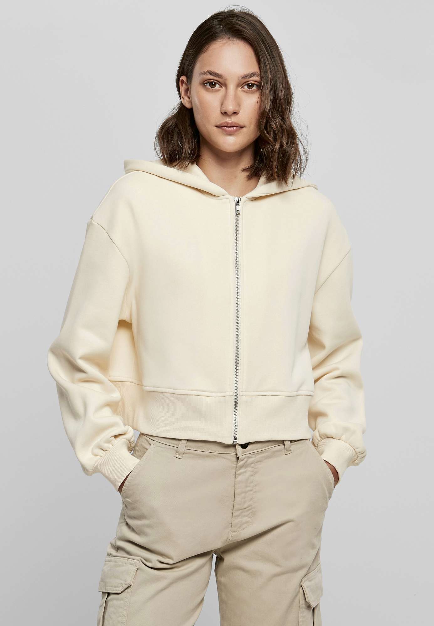 Oversized Zip-Jacket mit Kapuze
