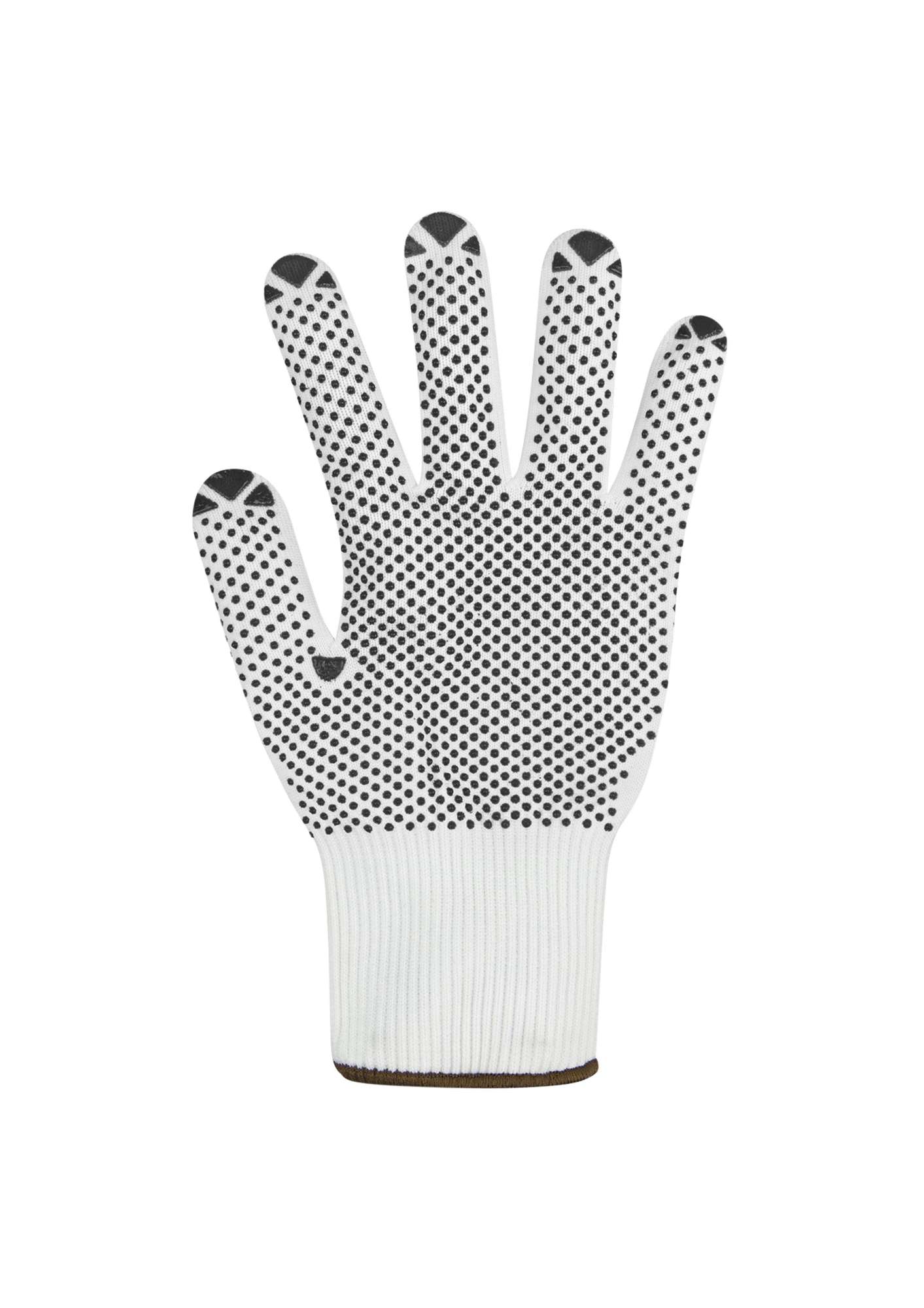 Korntex Feinstrick-Arbeitshandschuhe Konya mit Noppen, White/Black 7, KX159