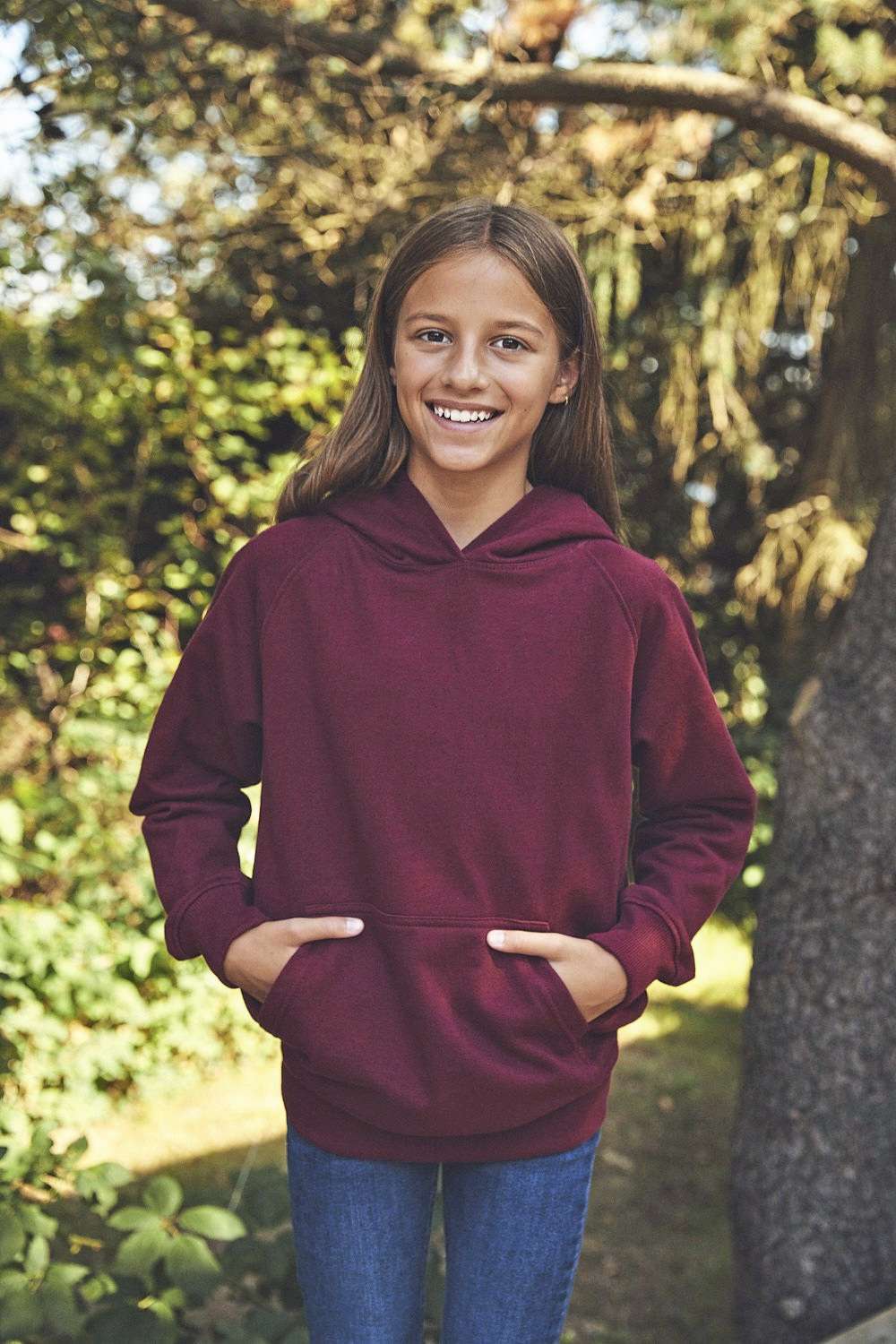 Neutral Hoodie aus Bio-Baumwolle mit Kapuze für Kinder, Sport Grey 140/146, NE13101