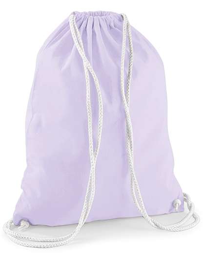 Westford Mill Baumwoll-Gymsac mit Kordelzug 12L, Lavender/White 37 x 46 cm, WM110