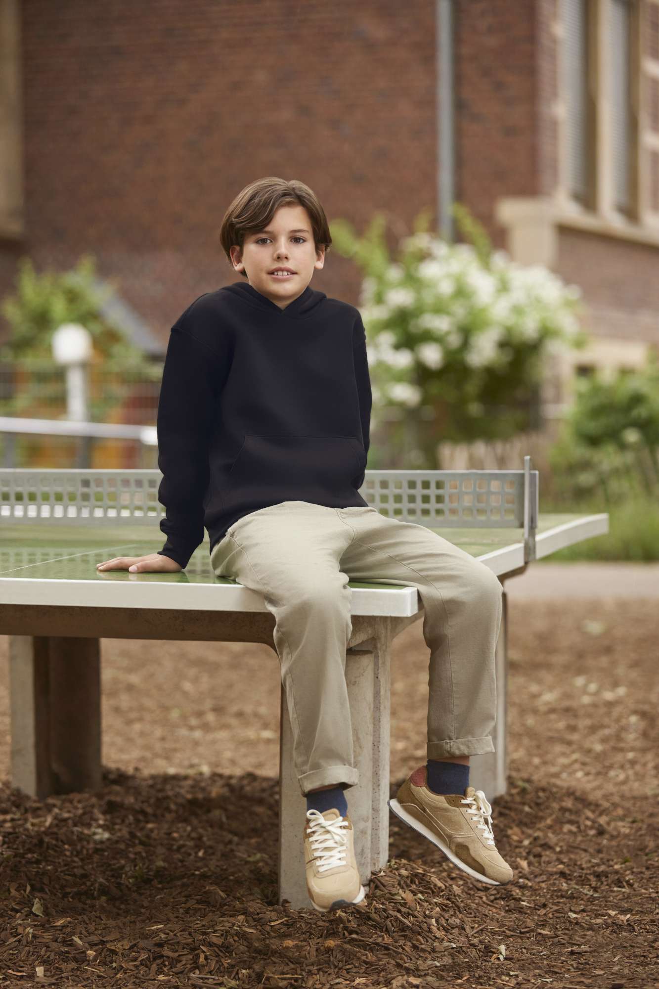 Sweatshirt mit doppellagiger Kapuze für Kinder