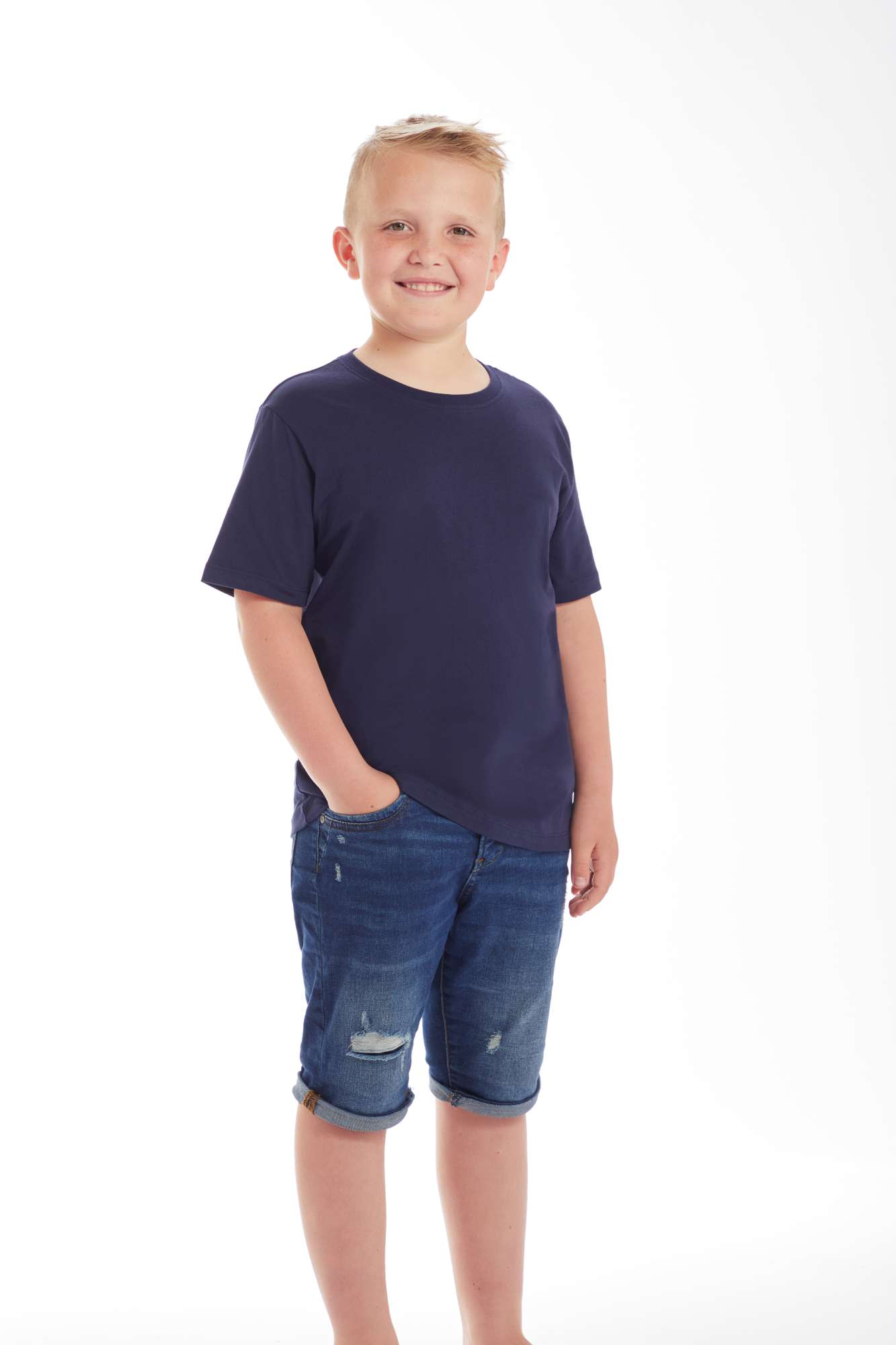Mantis Kids Bio-T-Shirt Rundhals, Black 8-9 Jahre, MK01