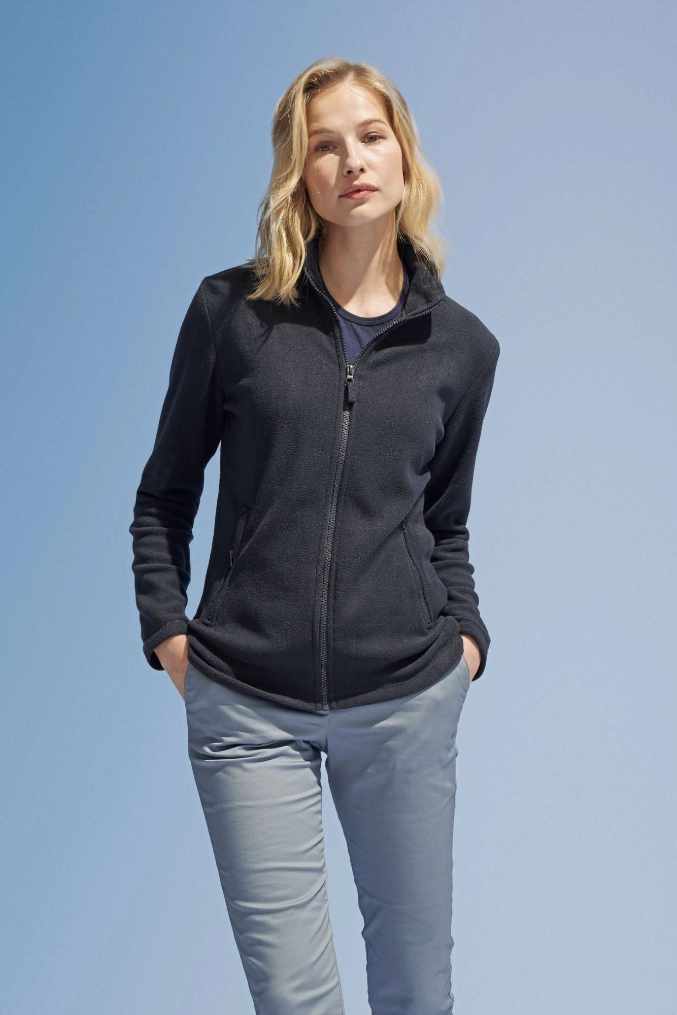 SOL´S Fleecejacke Norman mit Reißverschluss für Damen, Red XL, L02094