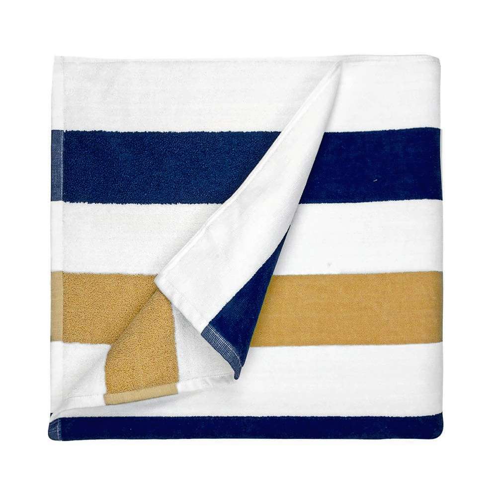 The One Towelling® Luxus Handtuch aus gekämmter Baumwolle, Navy Blue/Red 90 x 190 cm, TH1090